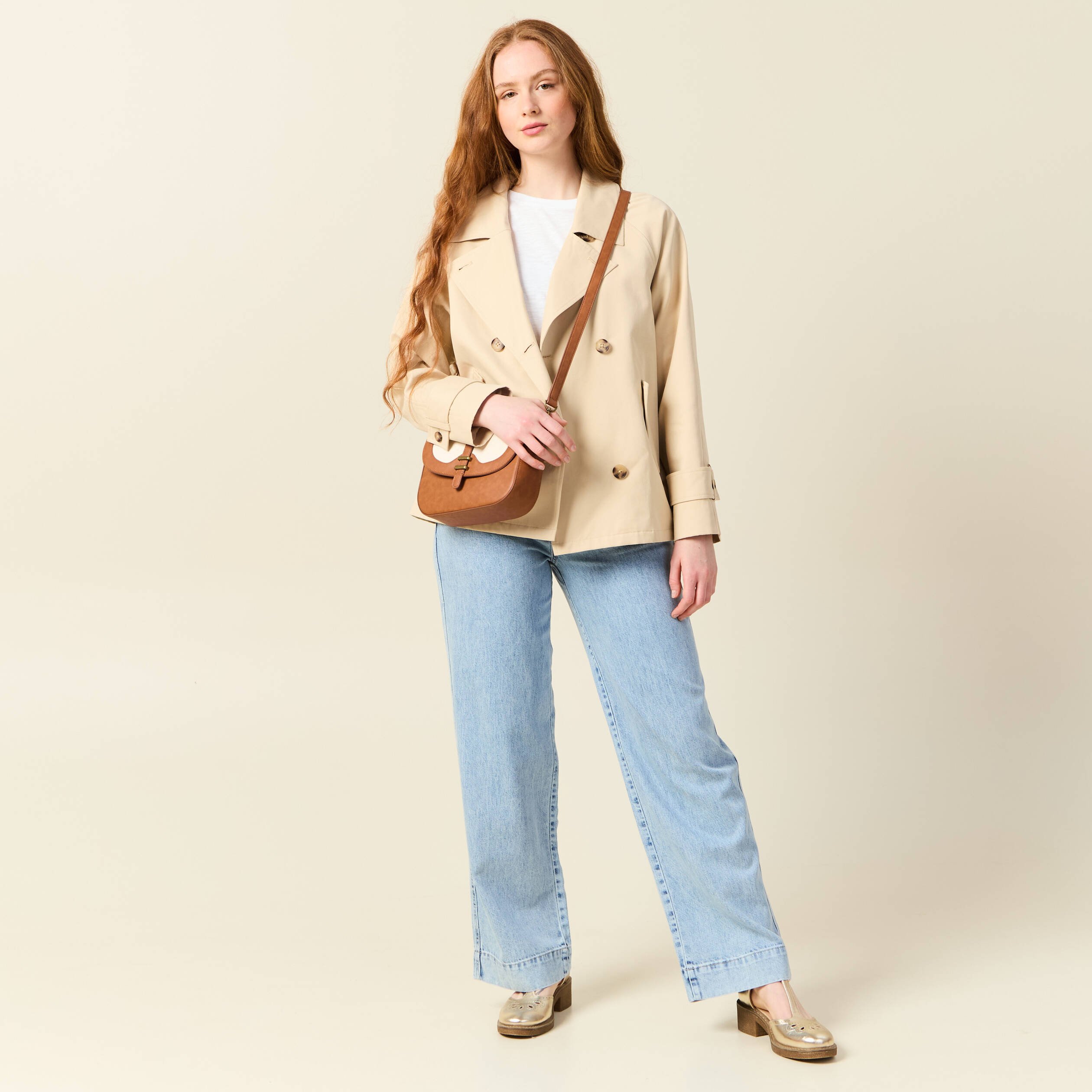 jeans large denim bleach femme Jeans large denim bleach femme