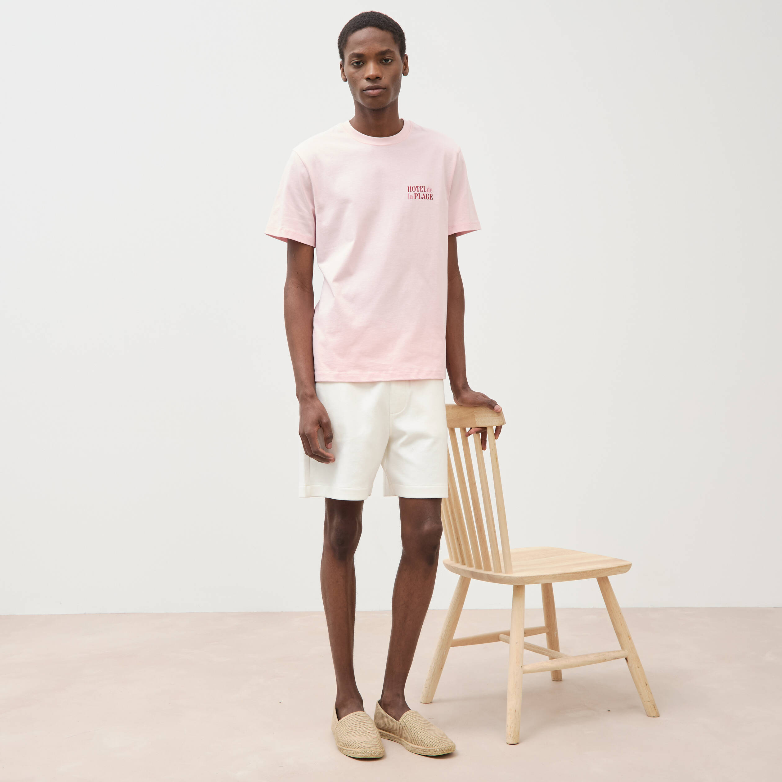 Short jogpant ecru homme