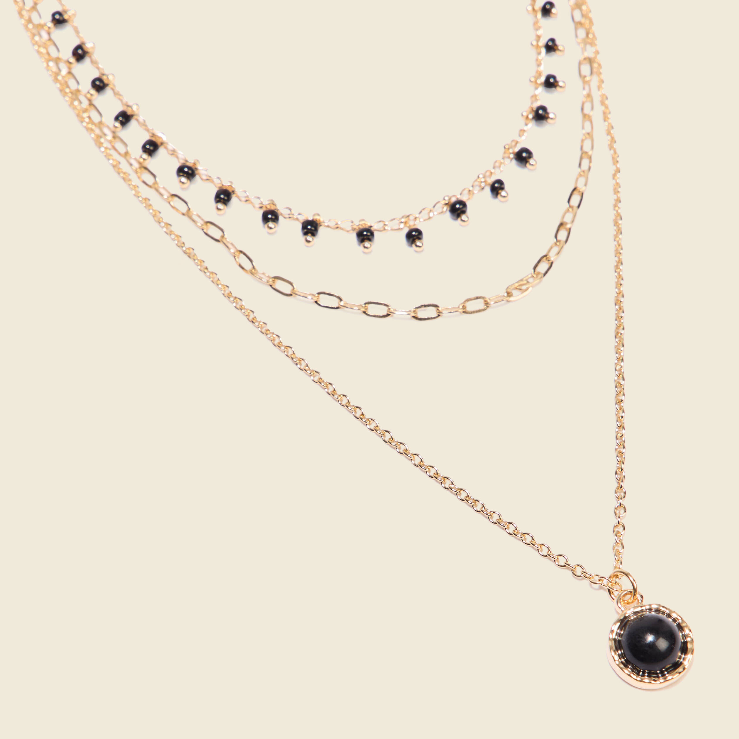 collier multirangs couleur or femme Collier multirangs couleur or femme