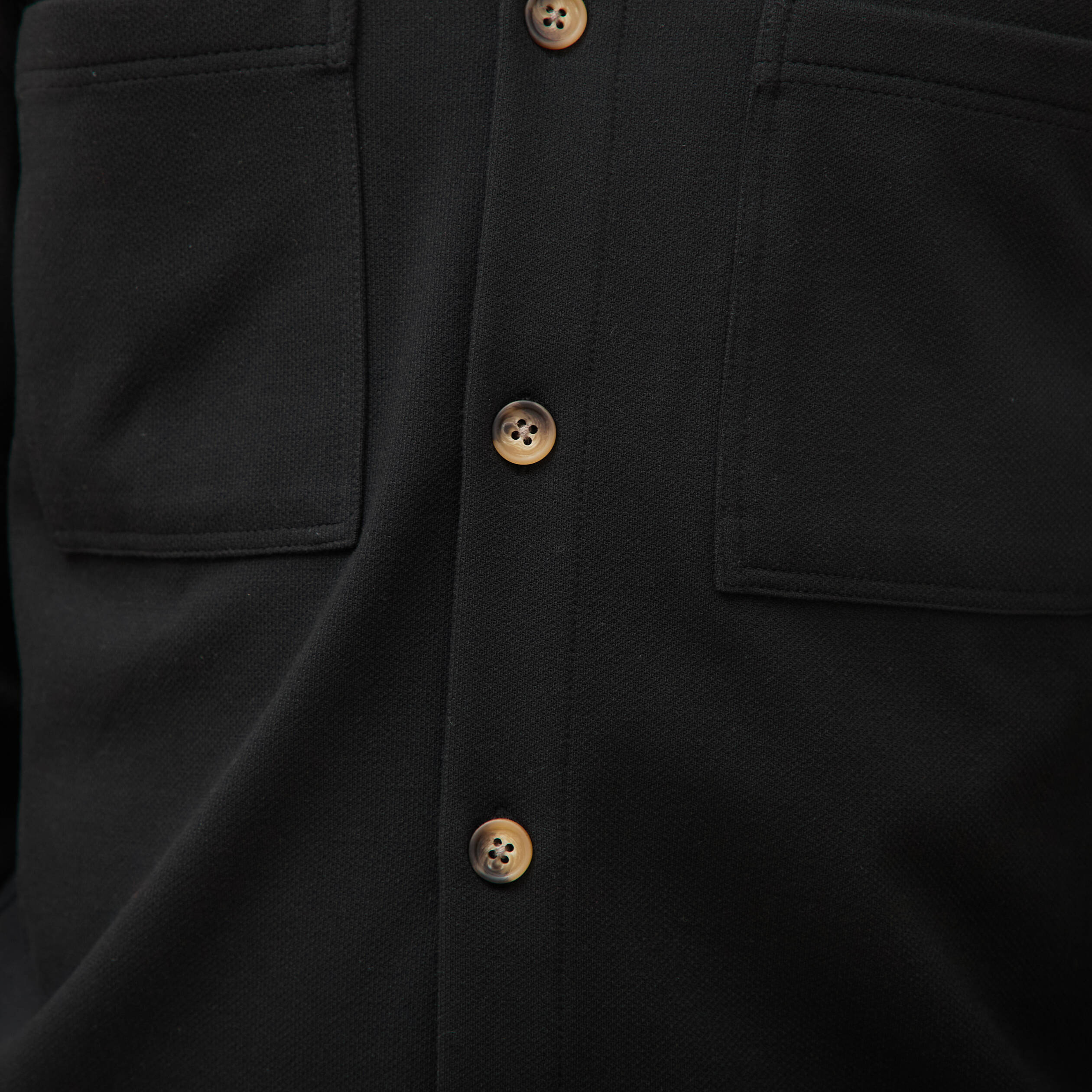Surchemise droite col am&eacute;ricain noir homme
