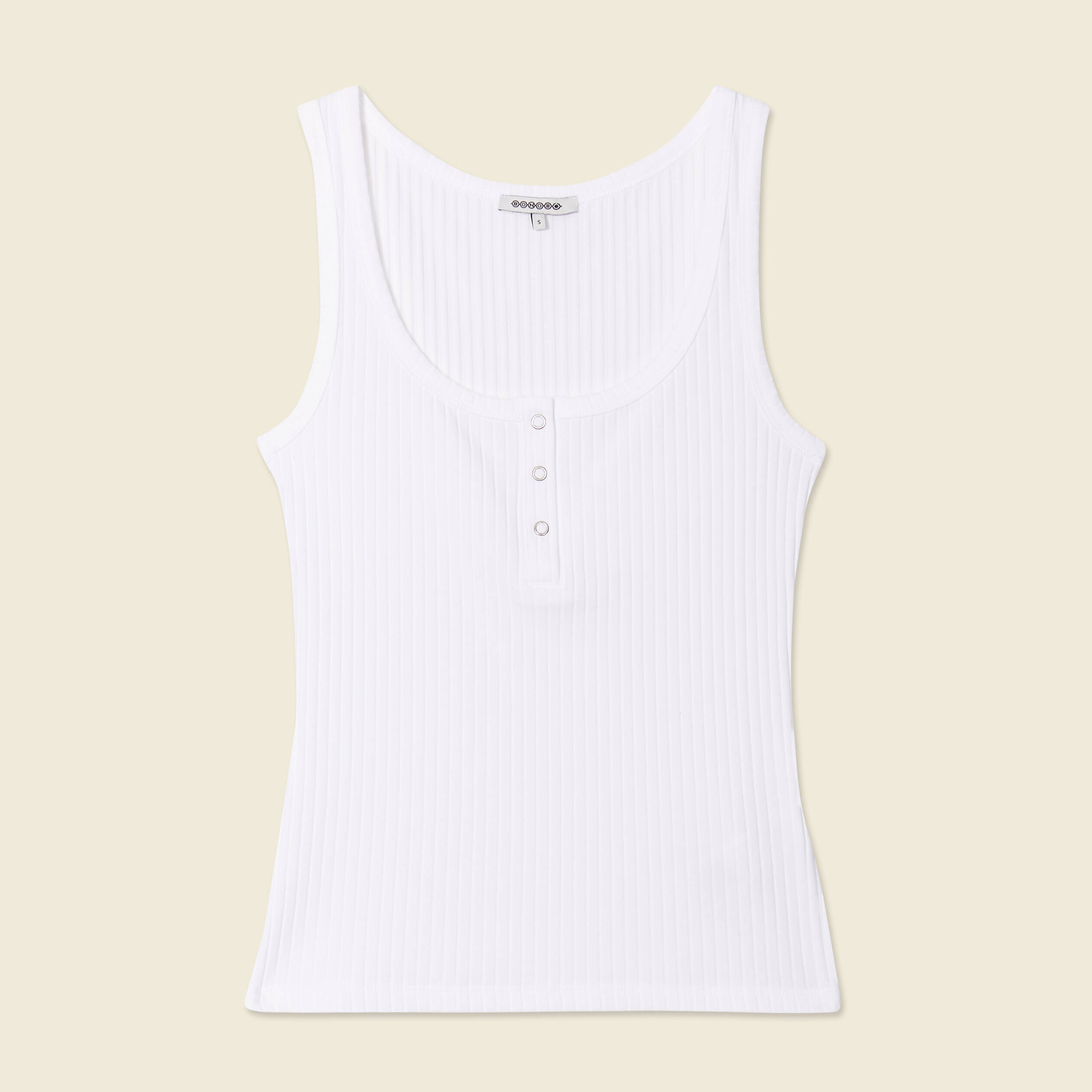 D&eacute;bardeur sans manches blanc femme