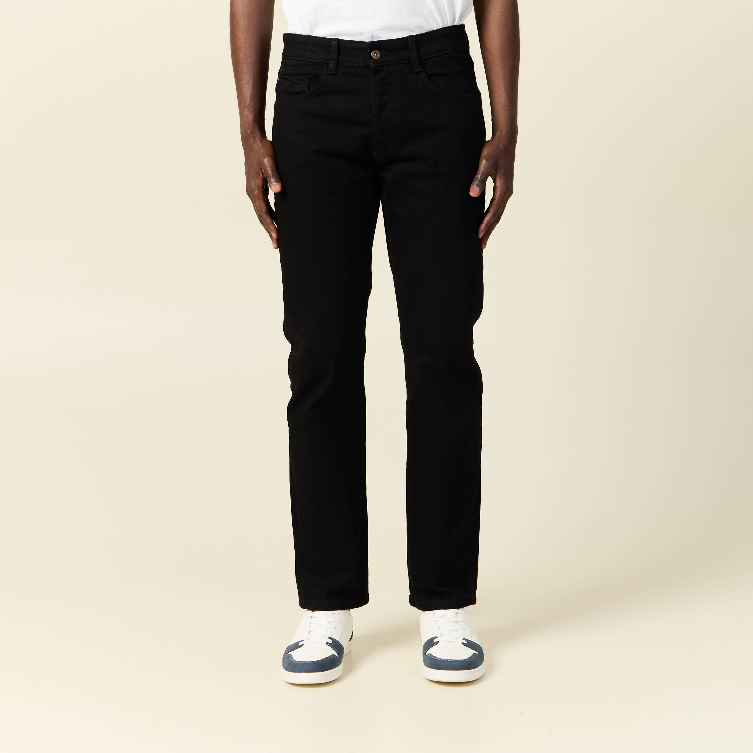 Jeans regular eco responsable denim noir homme Vibs