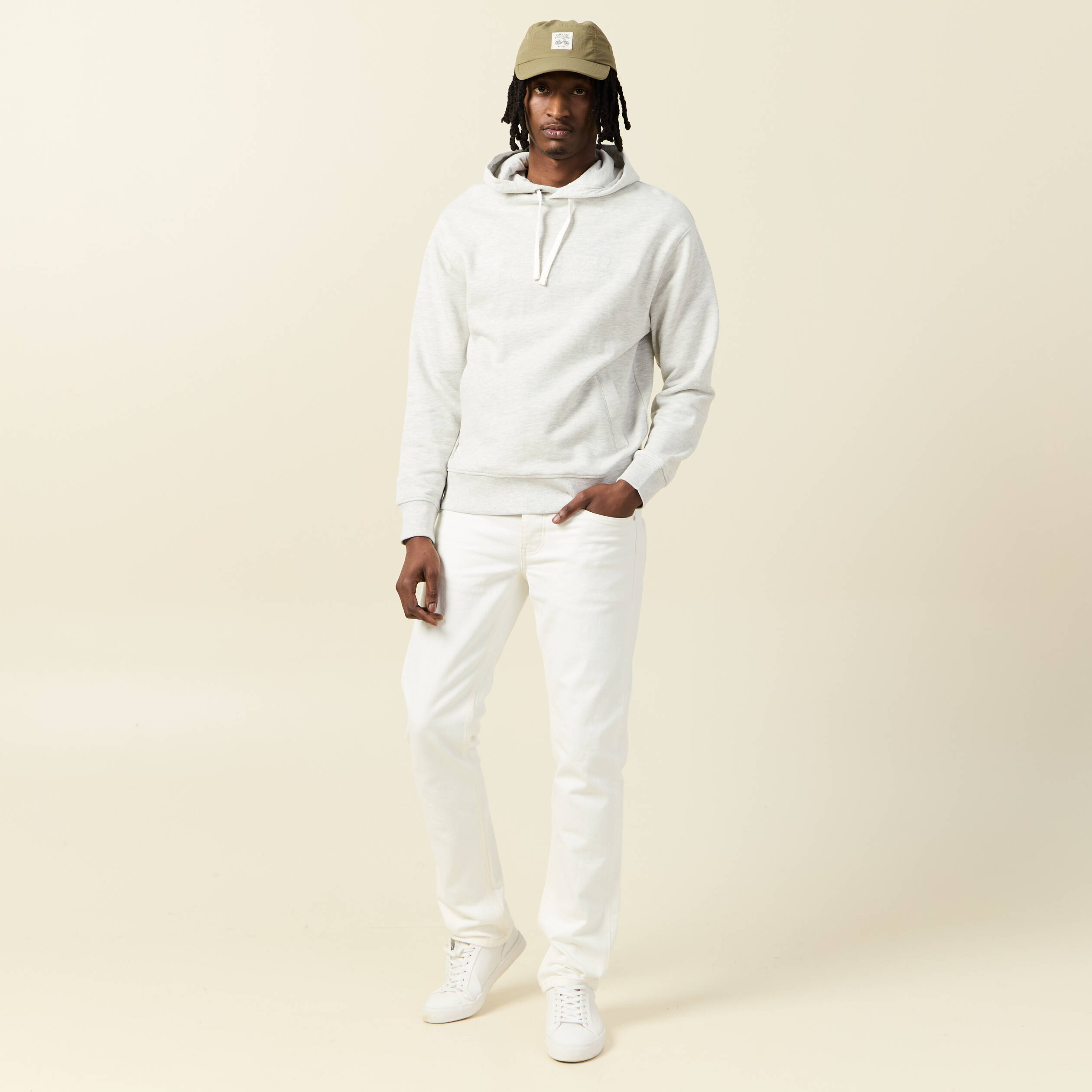 Sweat à capuche gris homme