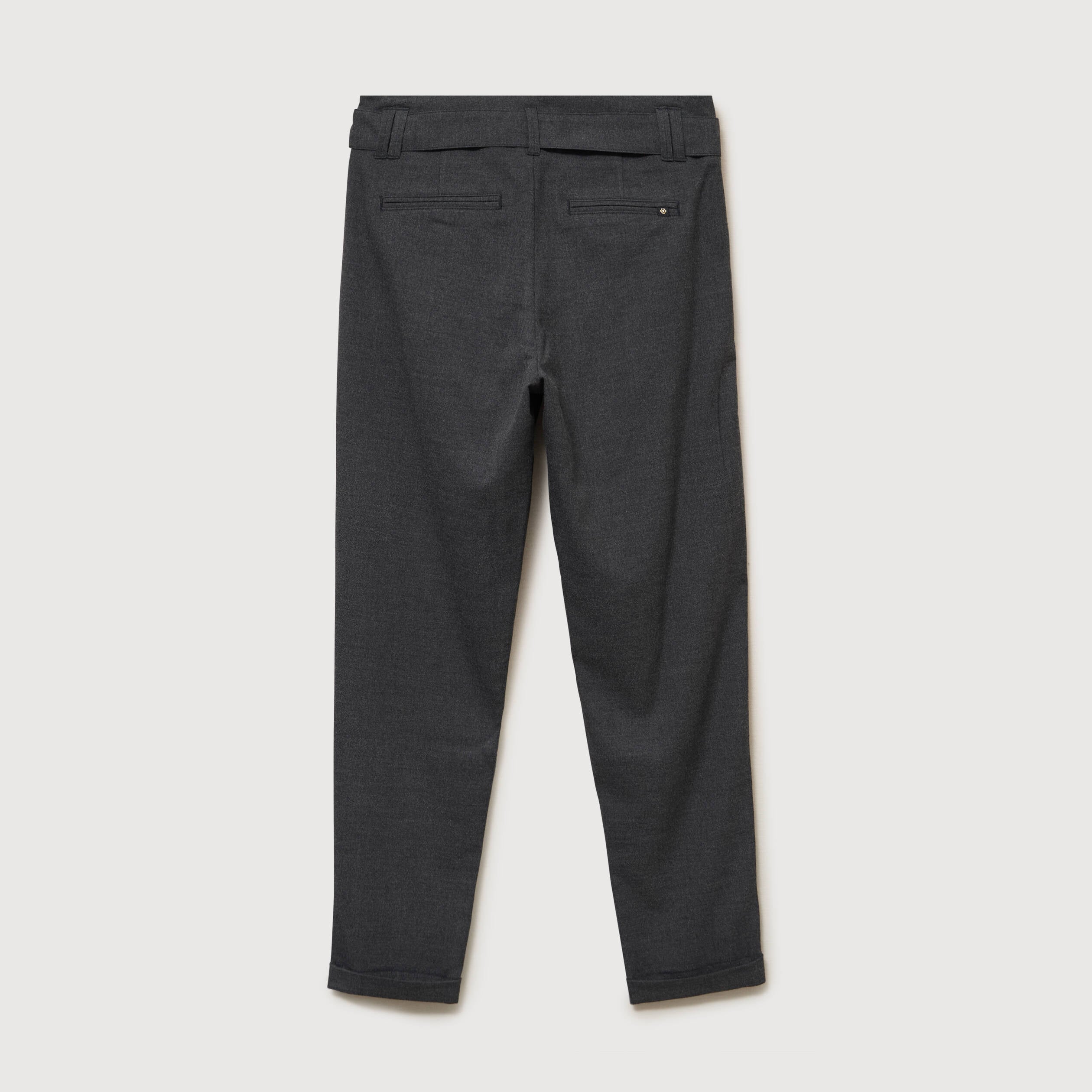 Pantalon paperbag gris femme