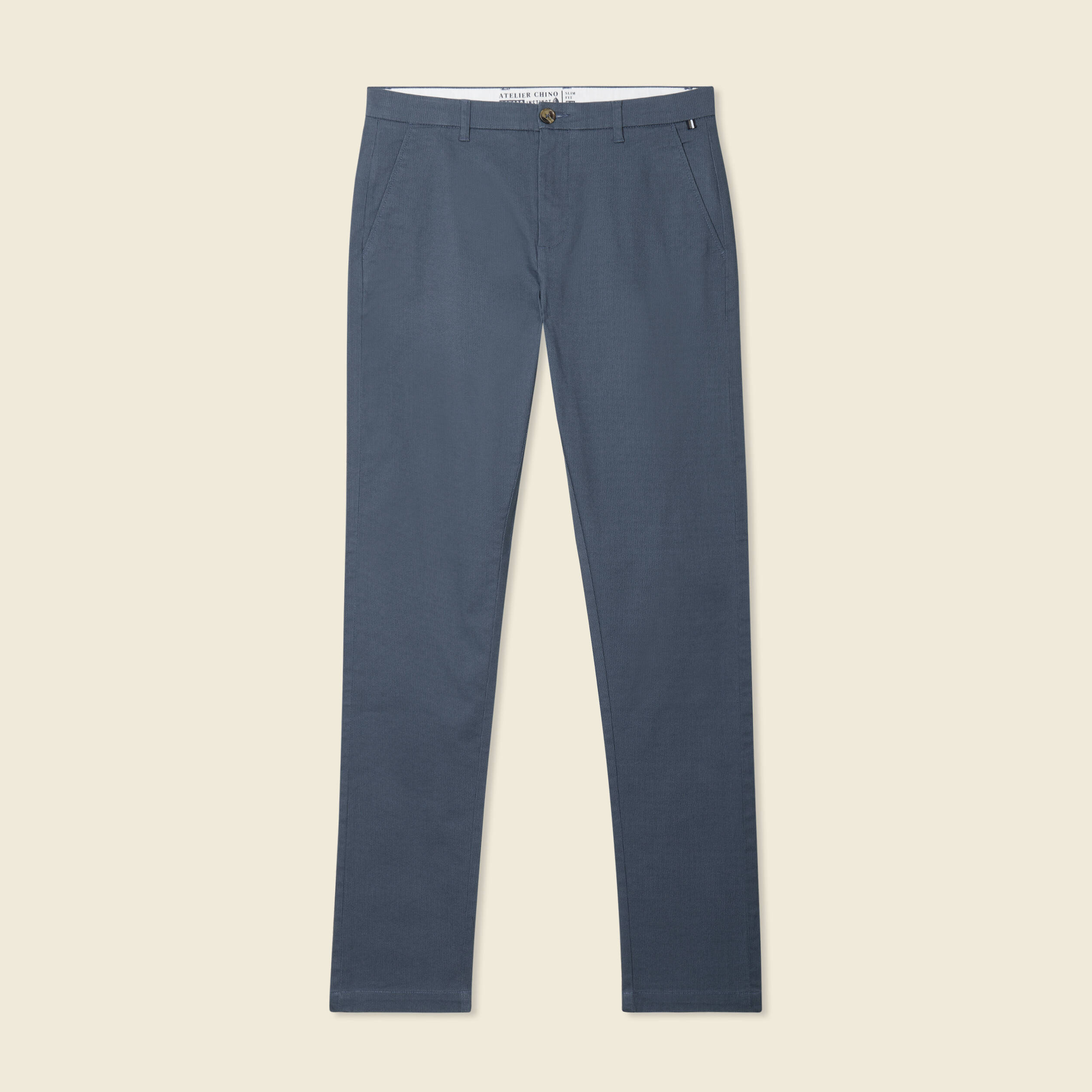 Pantalon chino longueur 32 bleu gris homme