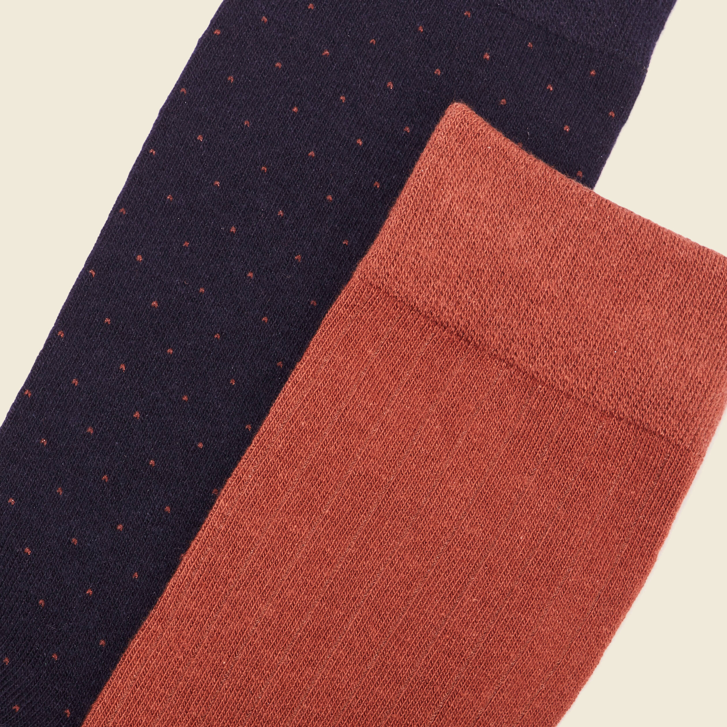 Lot 2 paires chaussettes marron cognac homme