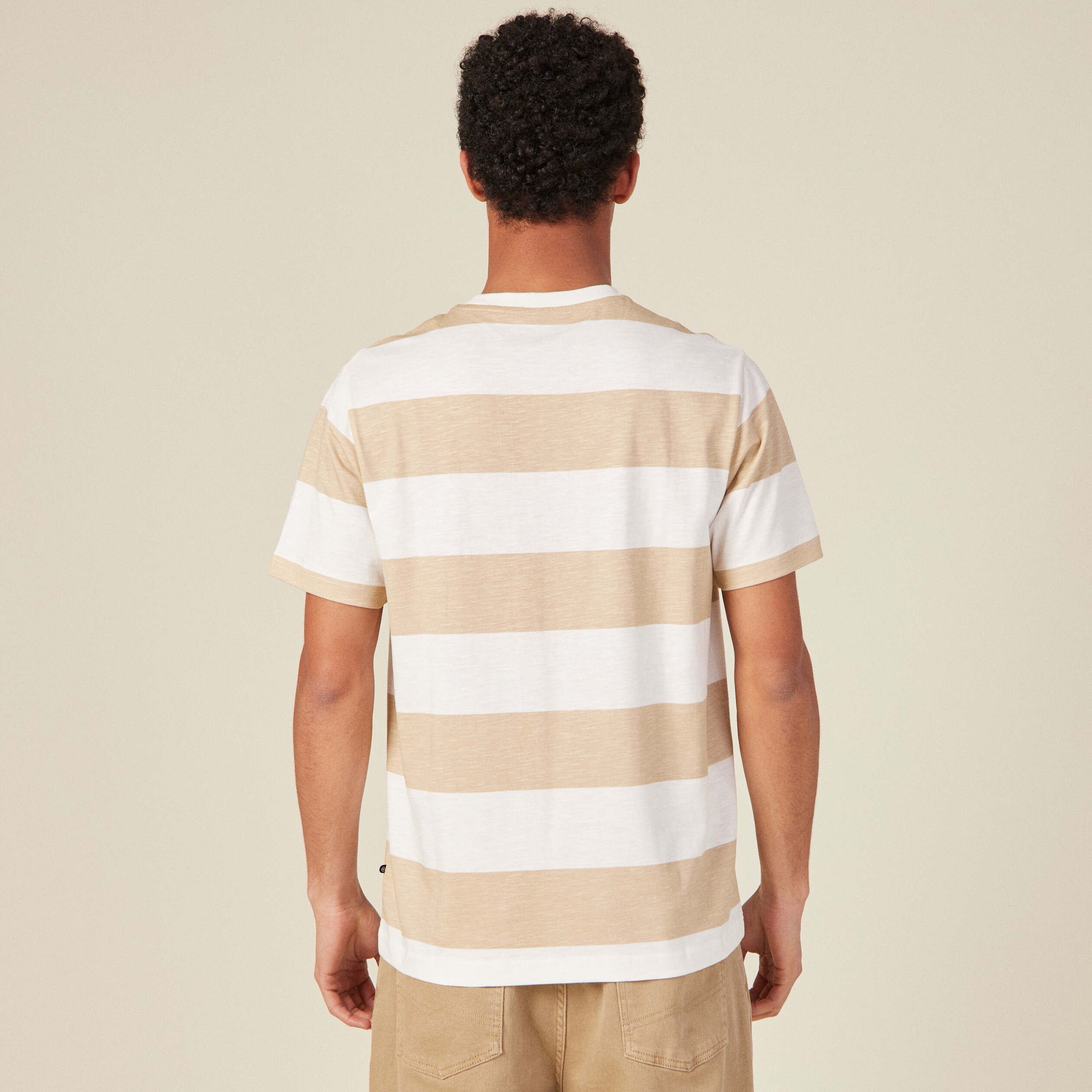 T-shirt manches courtes ecru homme