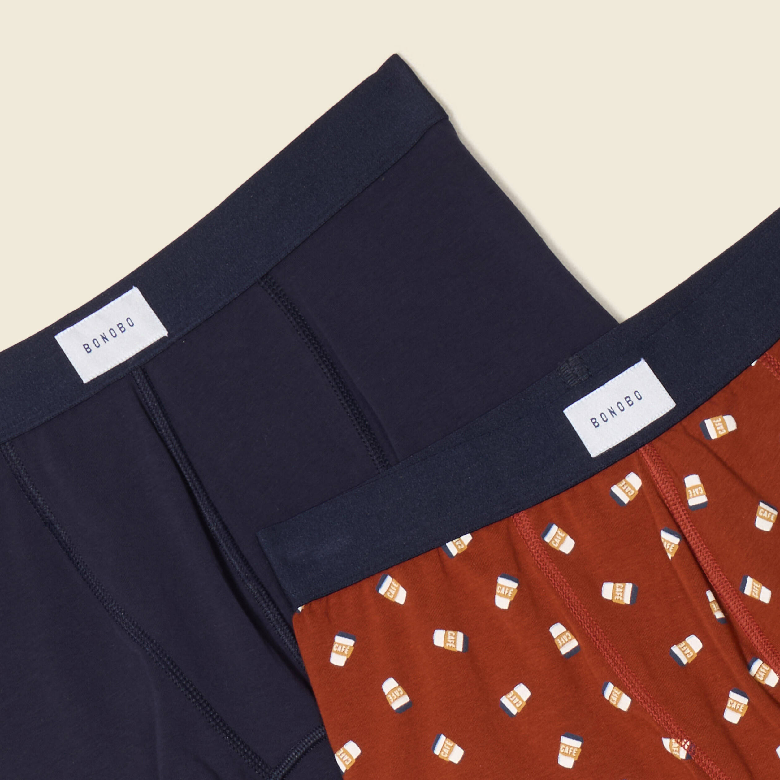 lot 2 boxers marron cognac homme Lot 2 boxers marron cognac homme