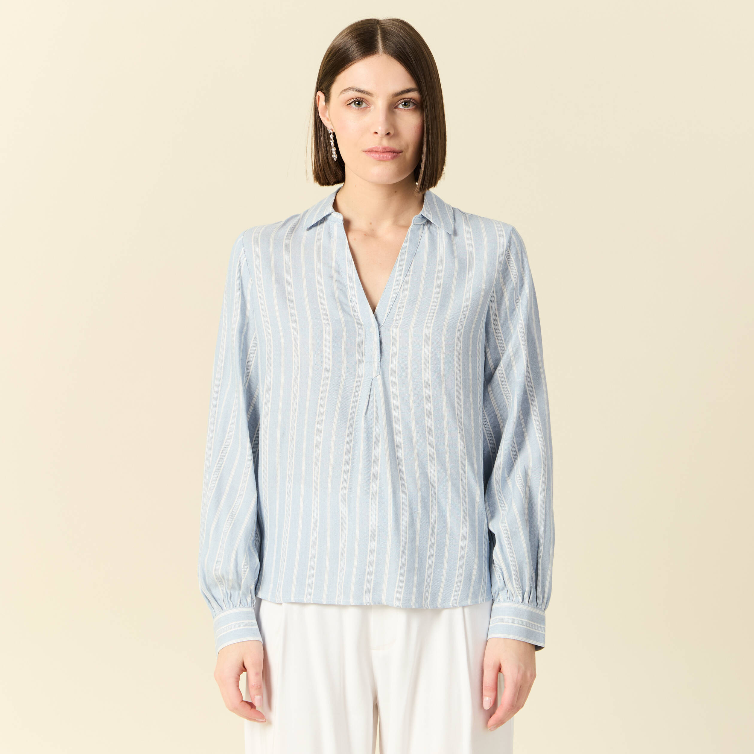 blouse manches longues bleu femme Blouse manches longues bleu femme