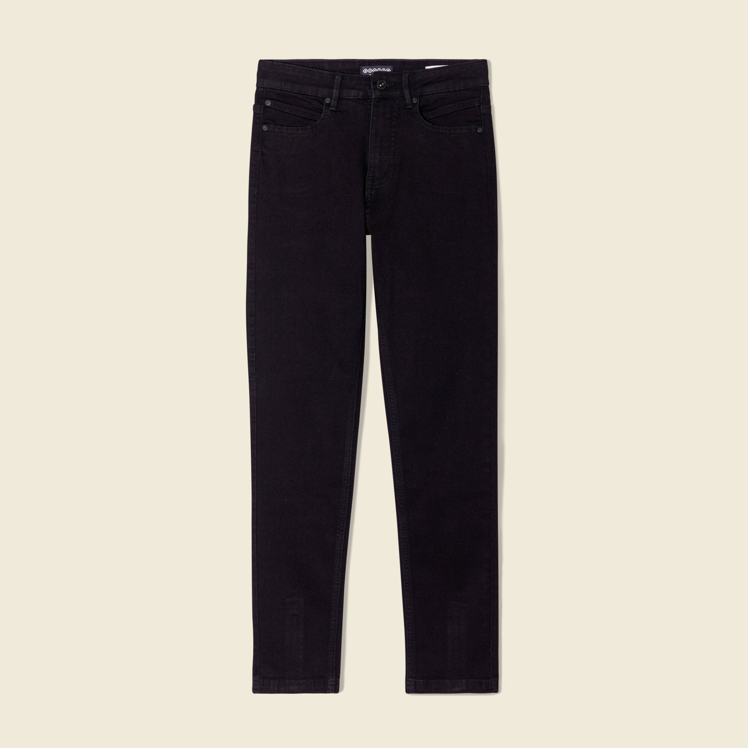 Jeans slim éco-responsable denim noir femme