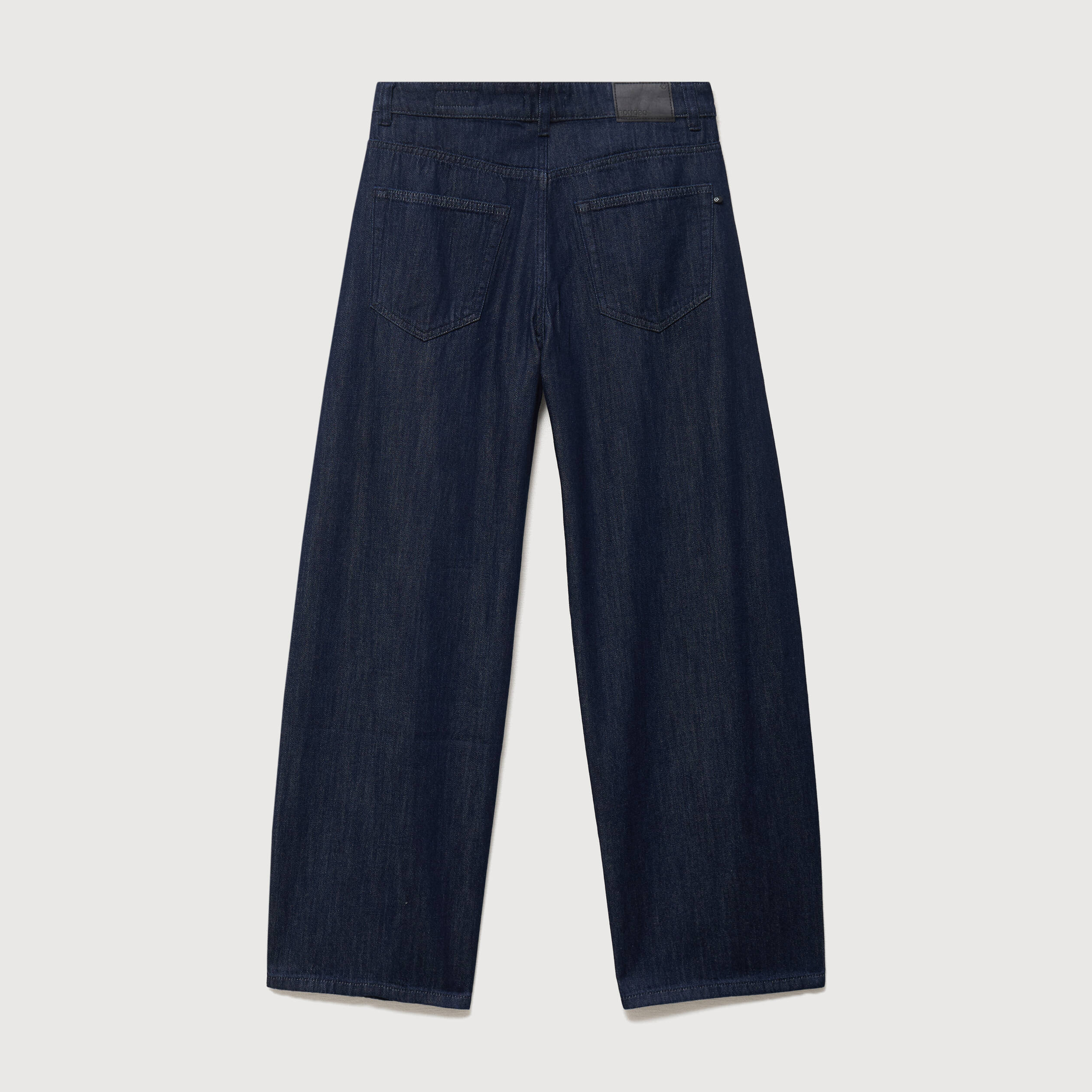 Jeans slouchy ceinture taille standard denim brut rinse femme