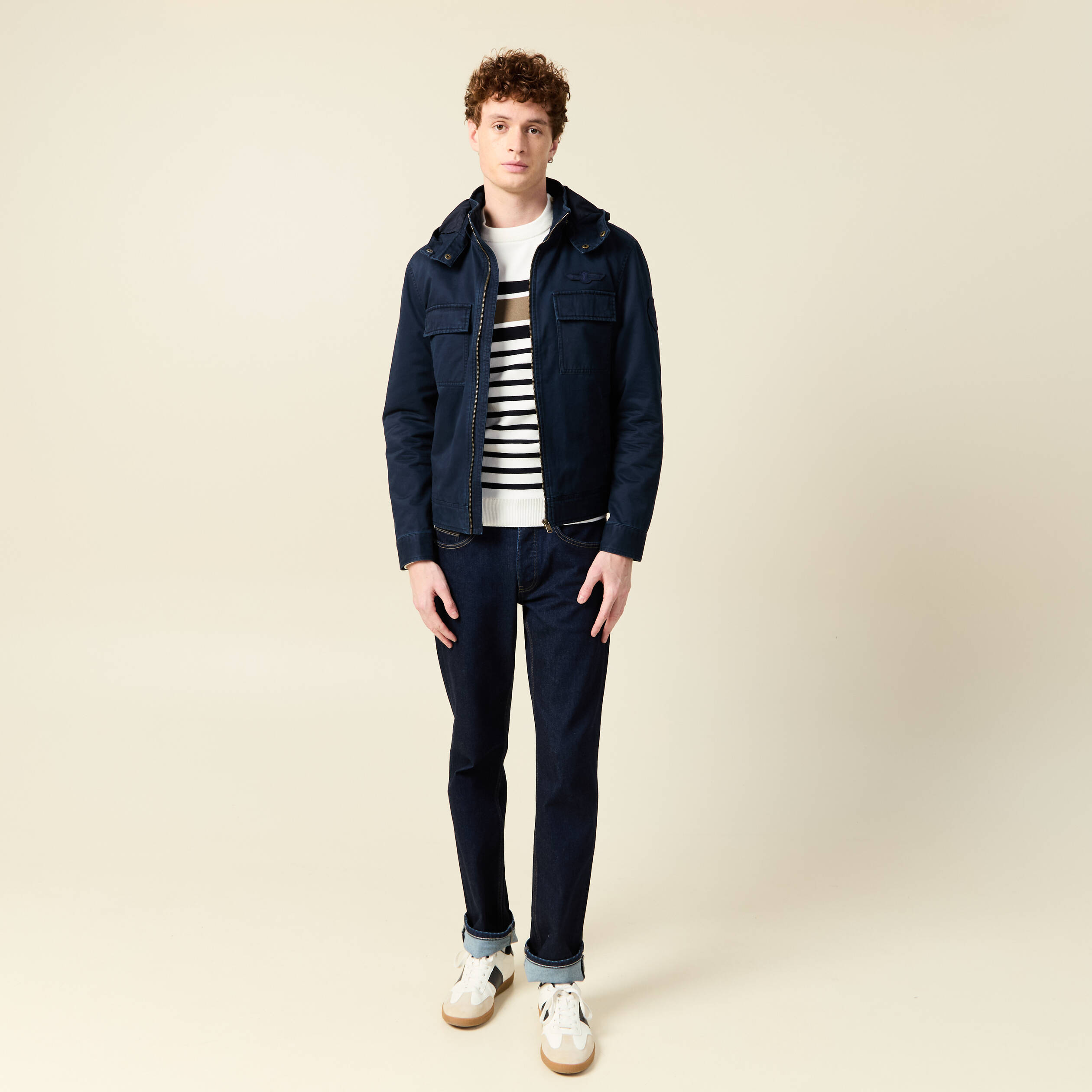 Gilet Coupe-vent Johnnie-O Homme XL - Bleu Marine Zippé - Occasion