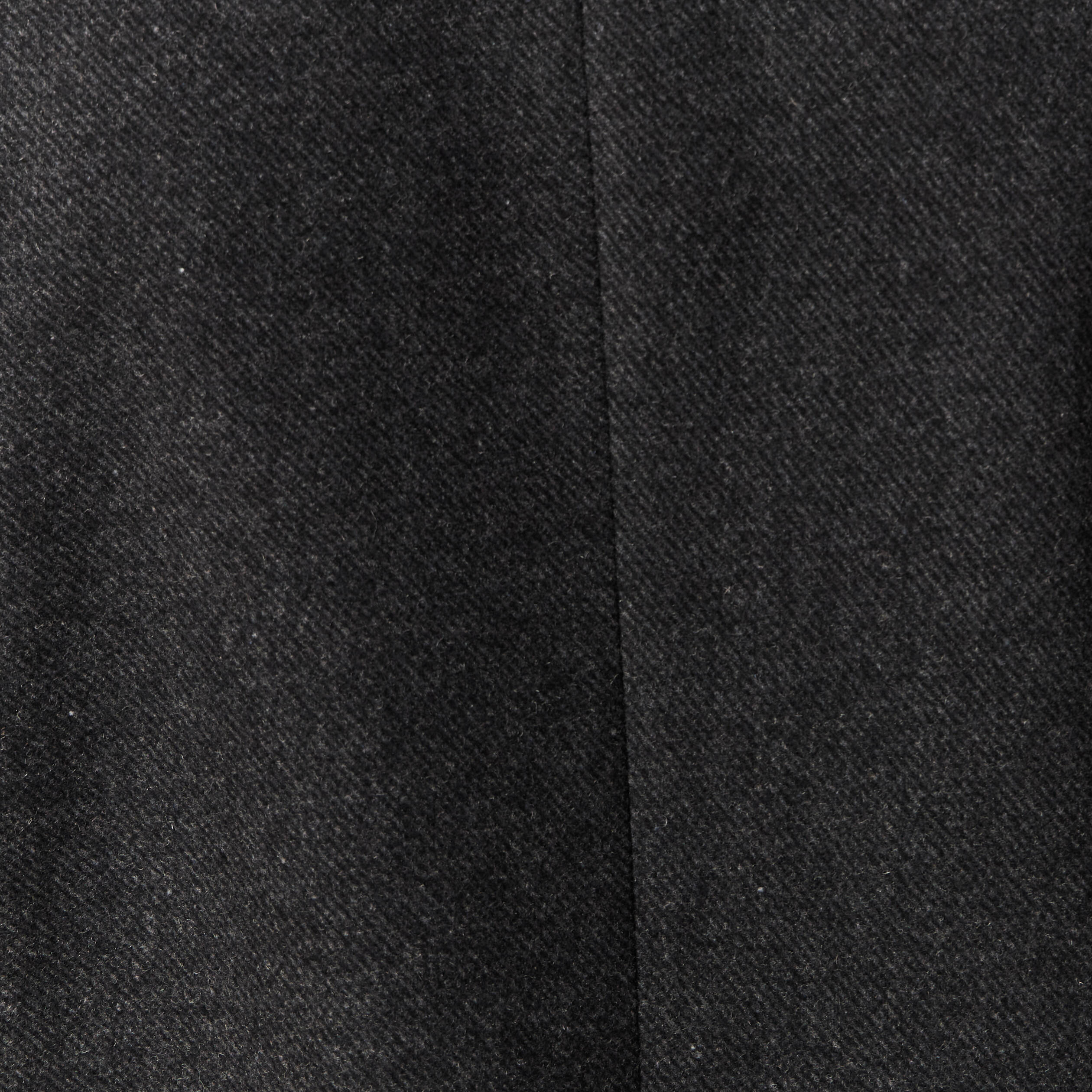 Manteau droit long col montant noir homme