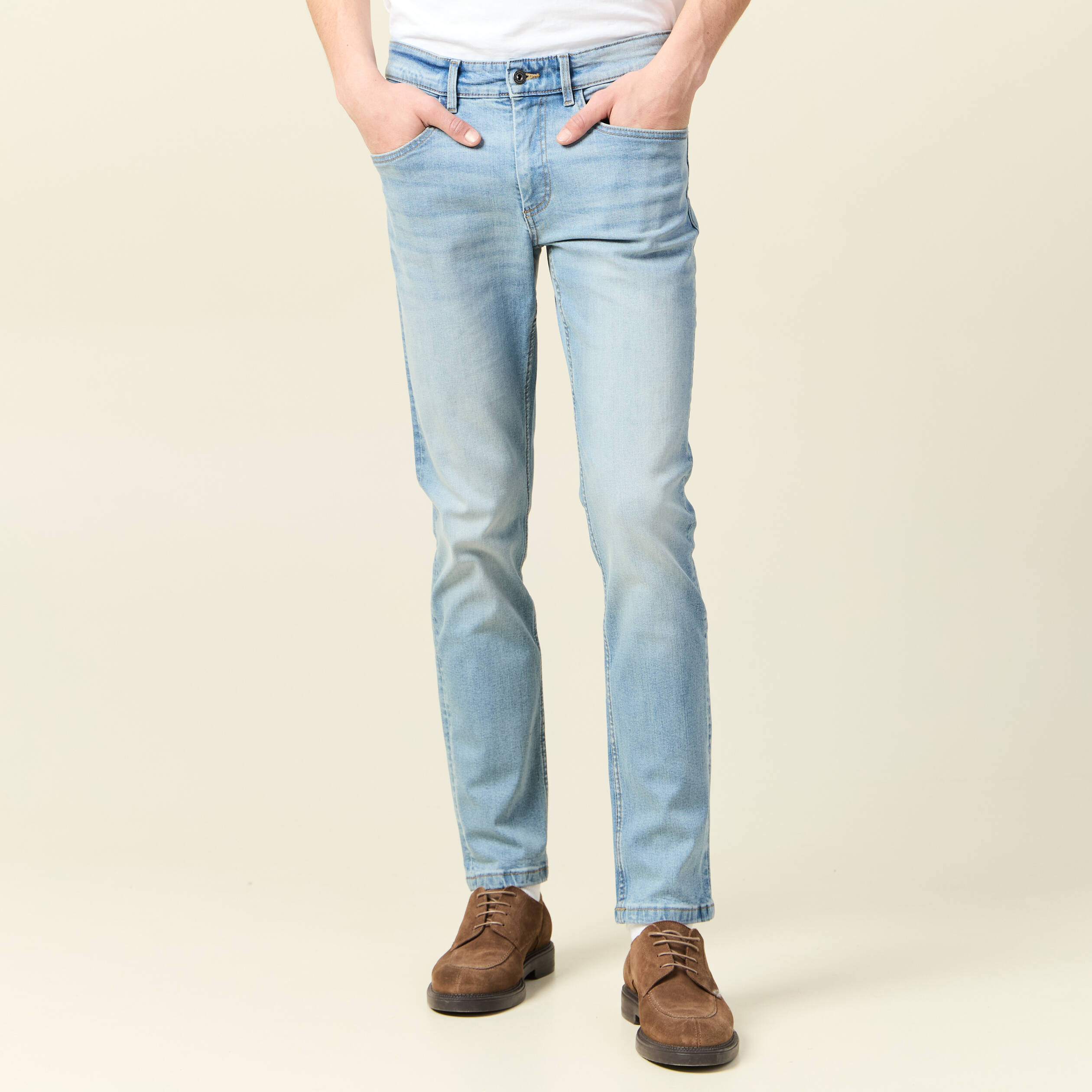 jeans slim 5 poches denim used homme Jeans slim 5 poches denim used homme