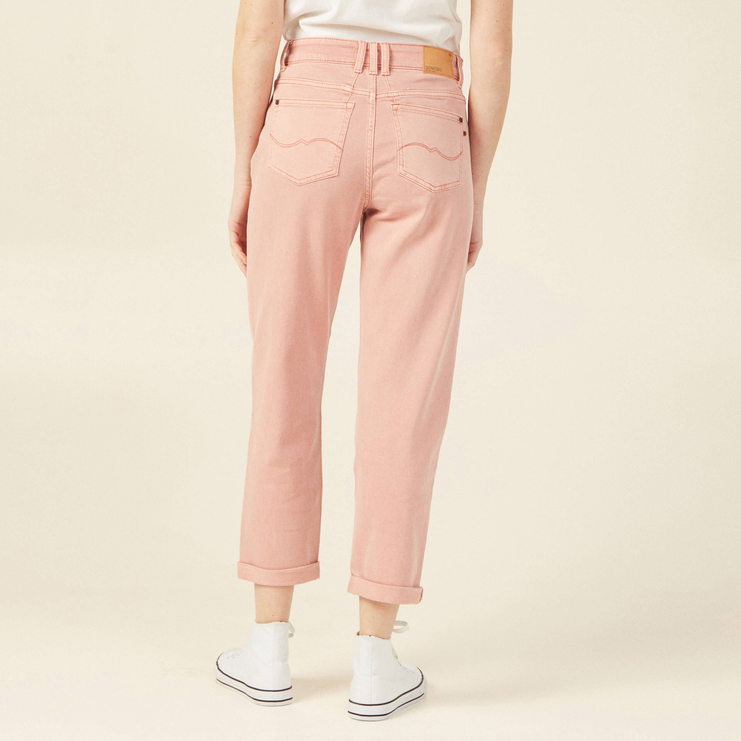 jeans boyfriend 78eme rouge clair femme Jeans boyfriend 7/8ème rouge clair femme