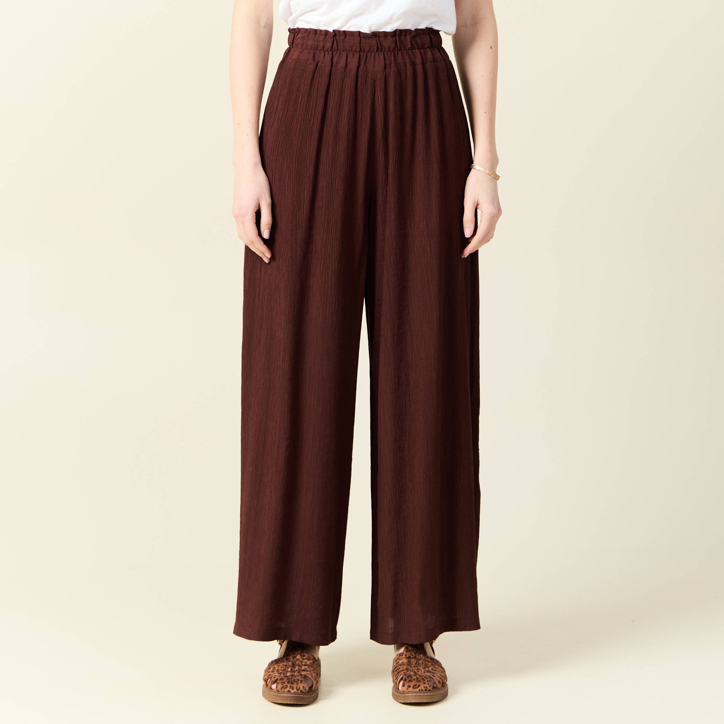 pantalon large bordeaux femme Pantalon large bordeaux femme