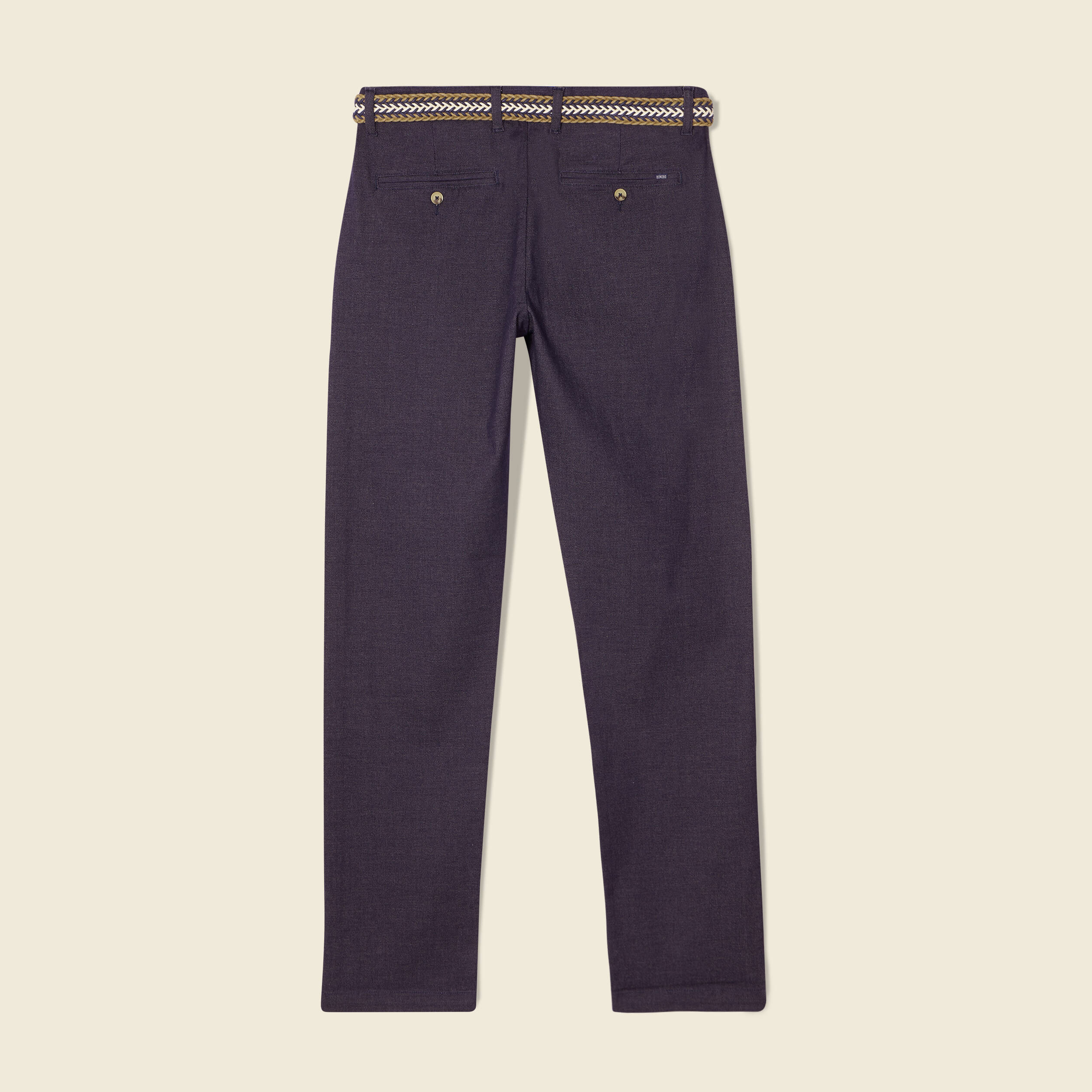 Pantalon chino straight bleu marine homme