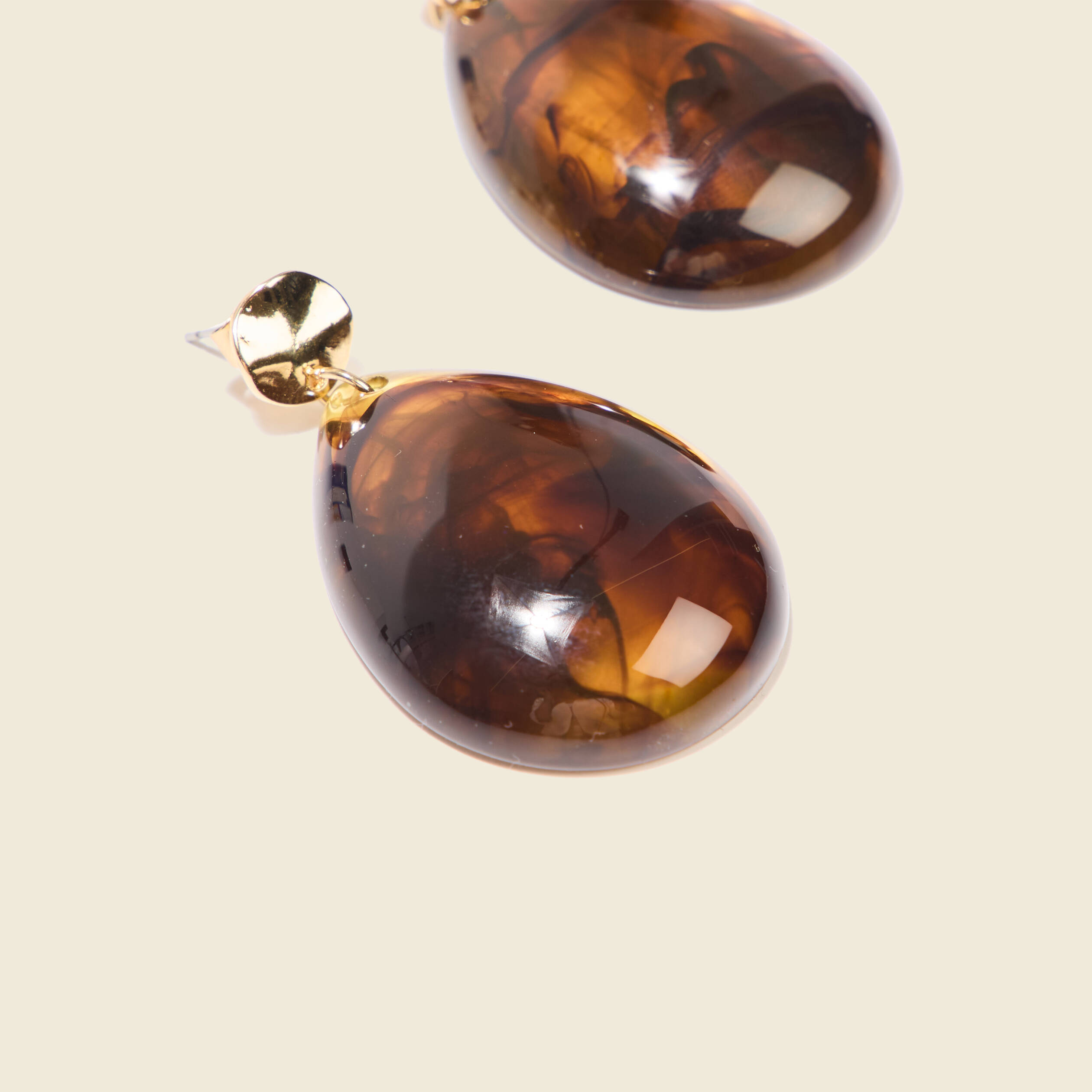 boucles doreilles pendantes marron femme Boucles d'oreilles pendantes marron femme