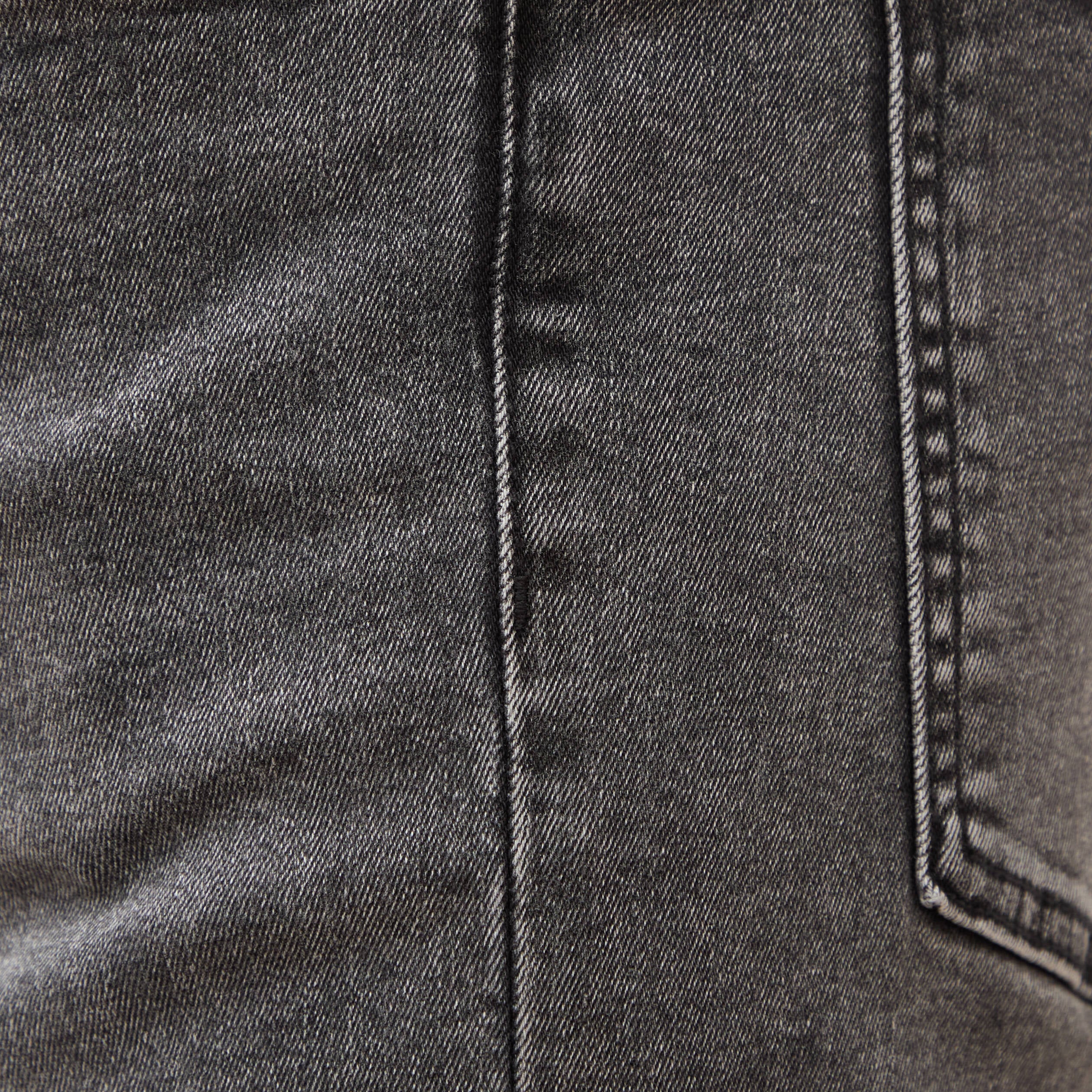 Jeans skinny tapered denim snow noir homme