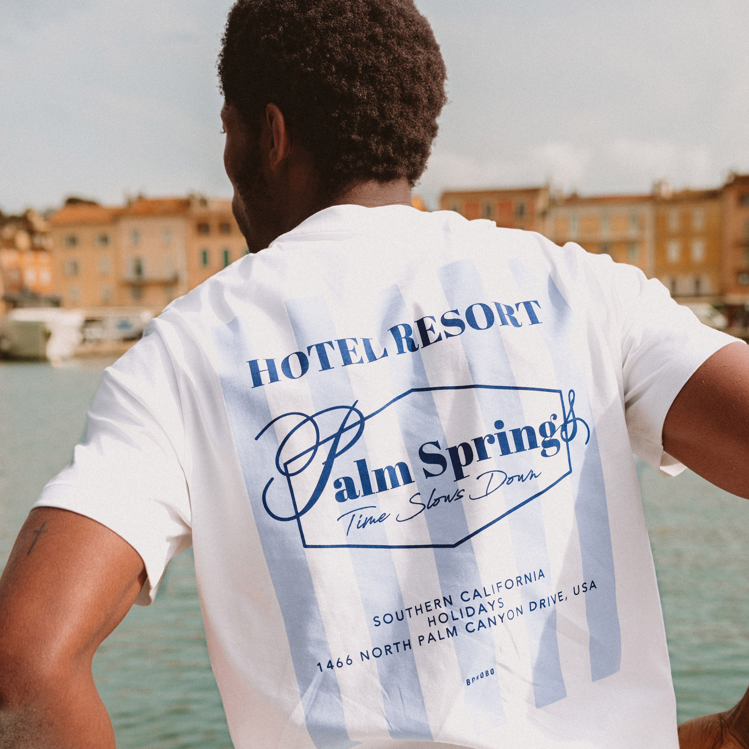 T-shirt en coton ecru homme
