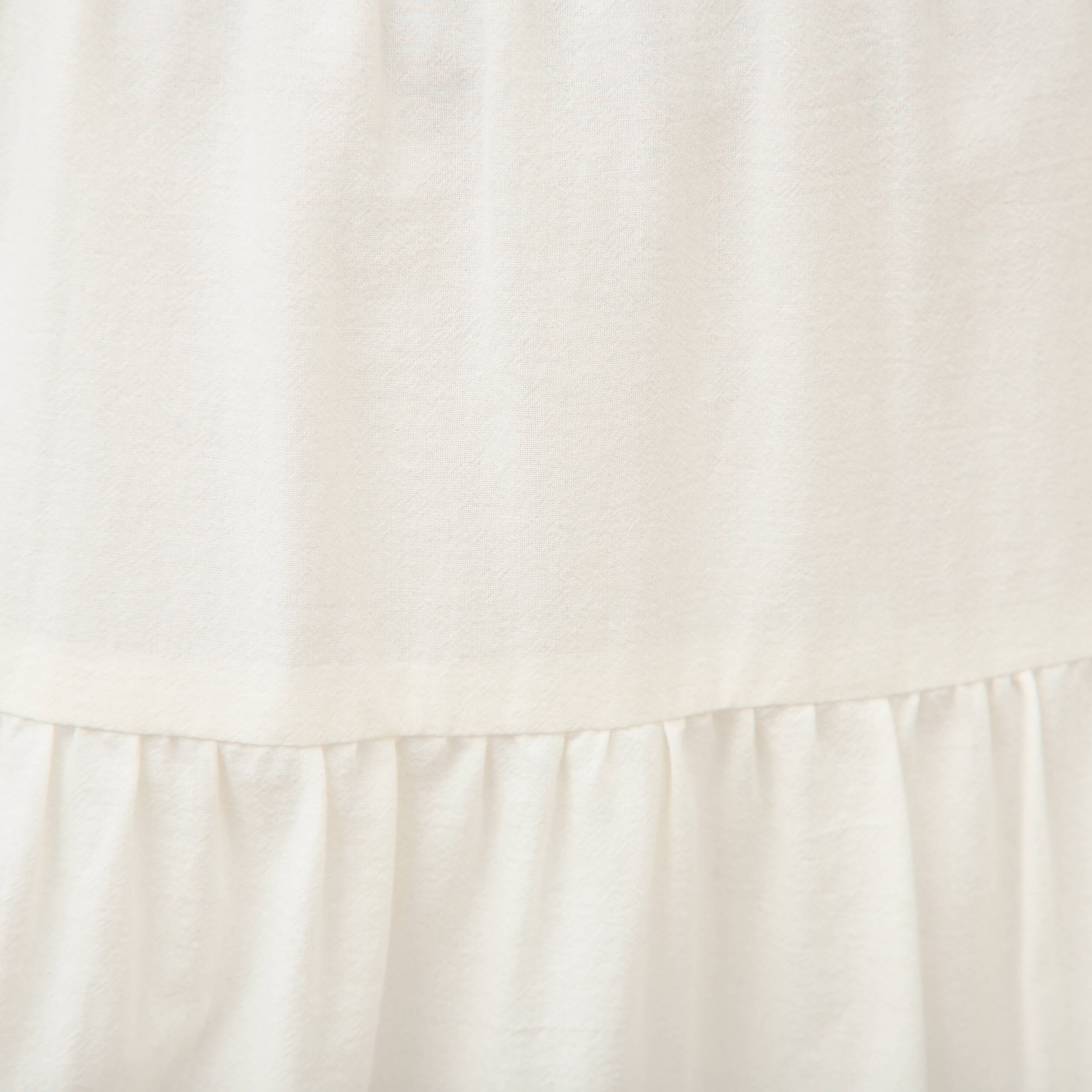 Jupe longue &eacute;vas&eacute;e en coton doubl&eacute;e ecru femme