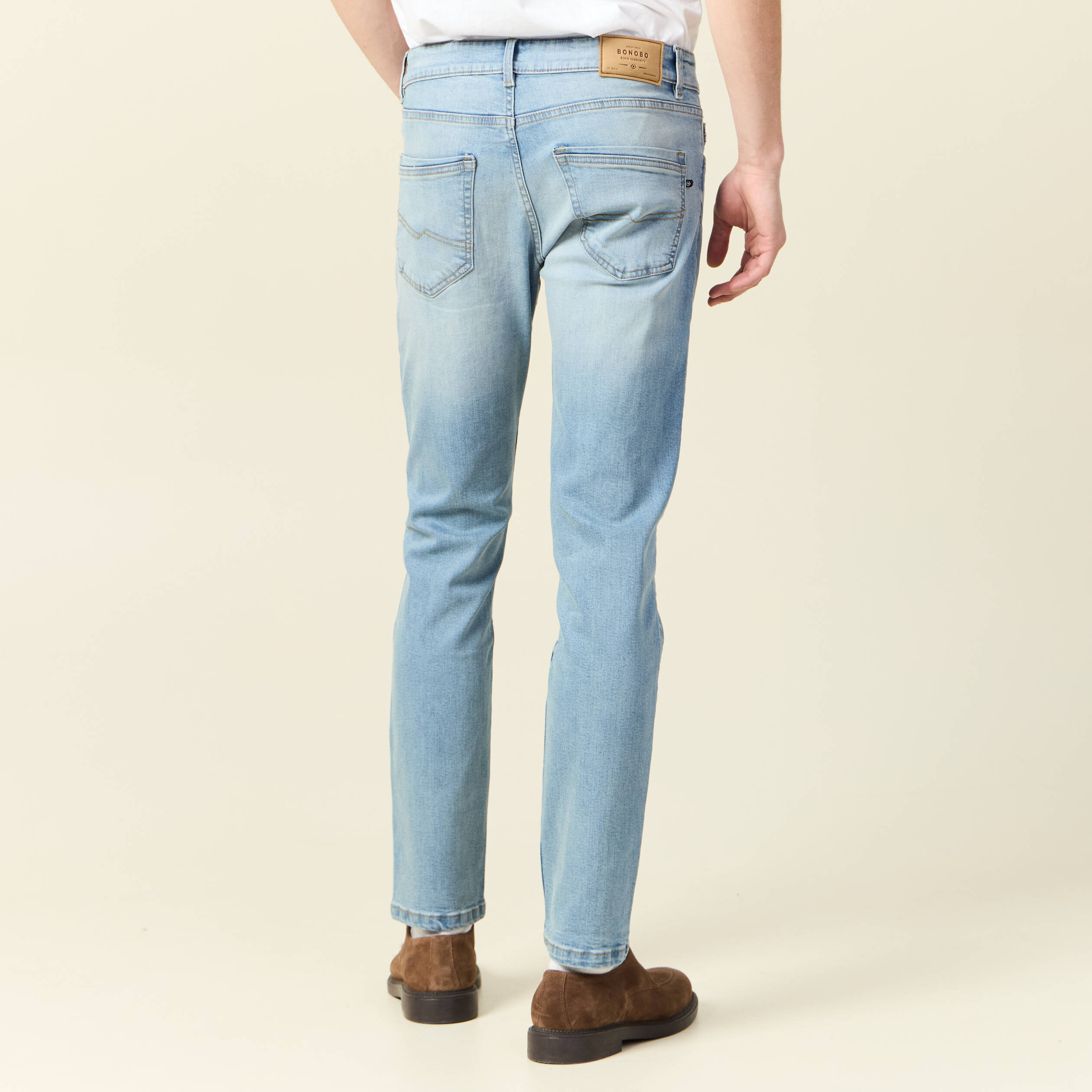 jeans slim 5 poches denim used homme Jeans slim 5 poches denim used homme
