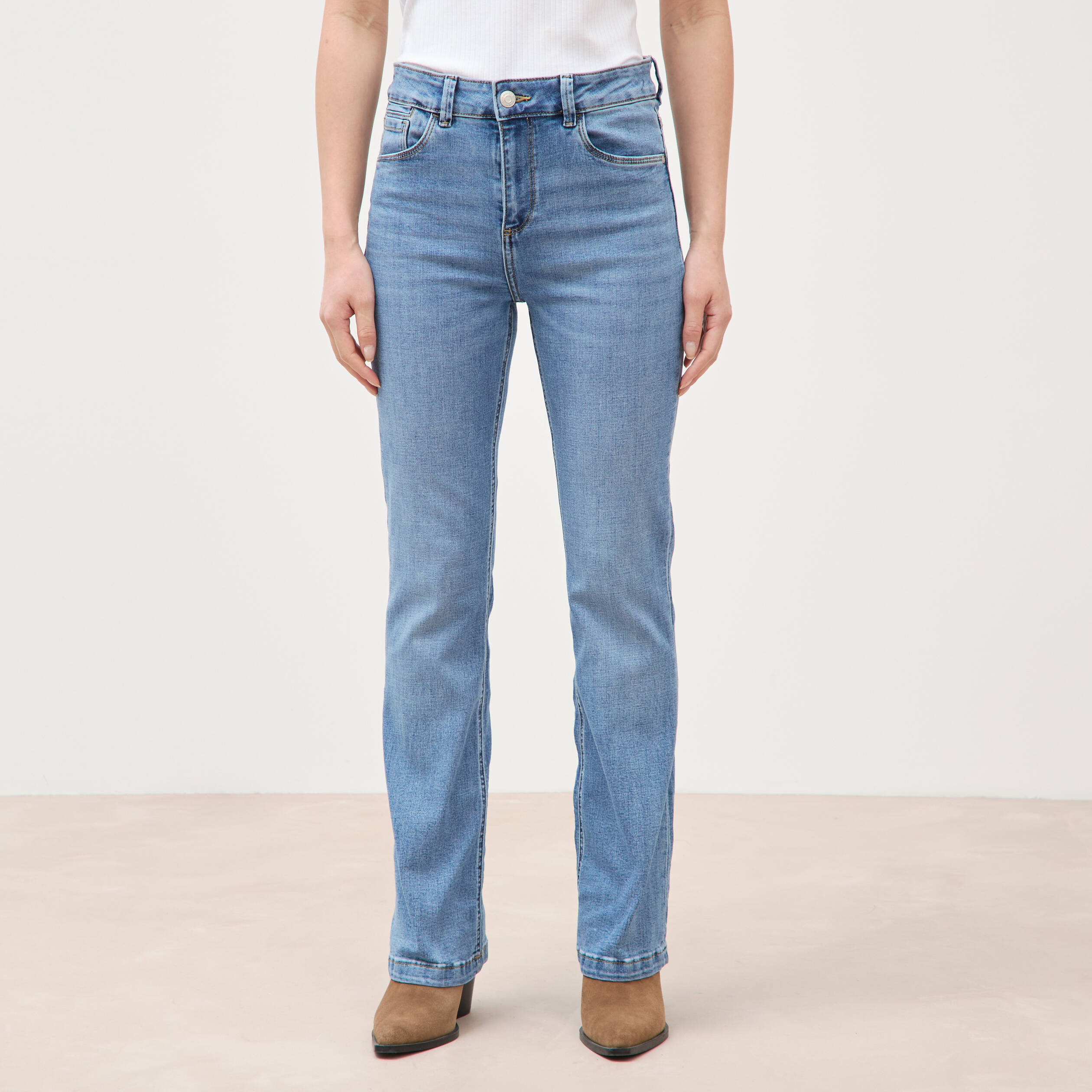 Jeans bootcut denim used femme