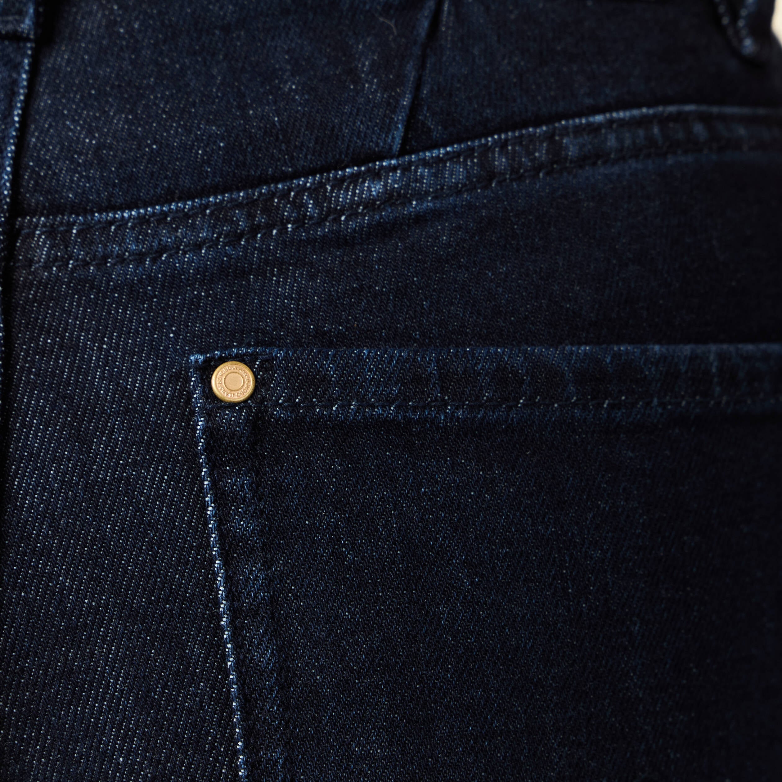 Jeans flare taille haute denim brut femme