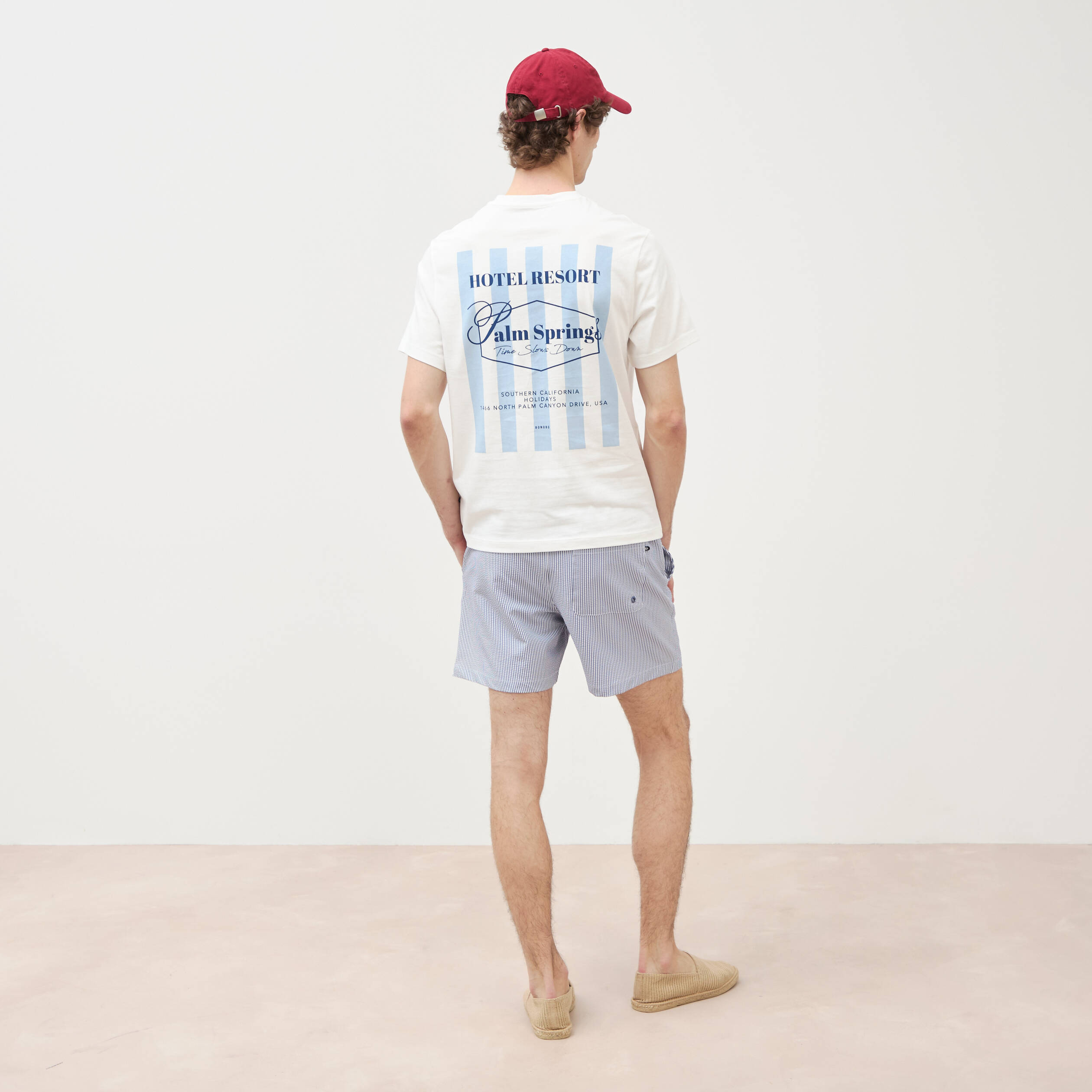 T-shirt en coton ecru homme