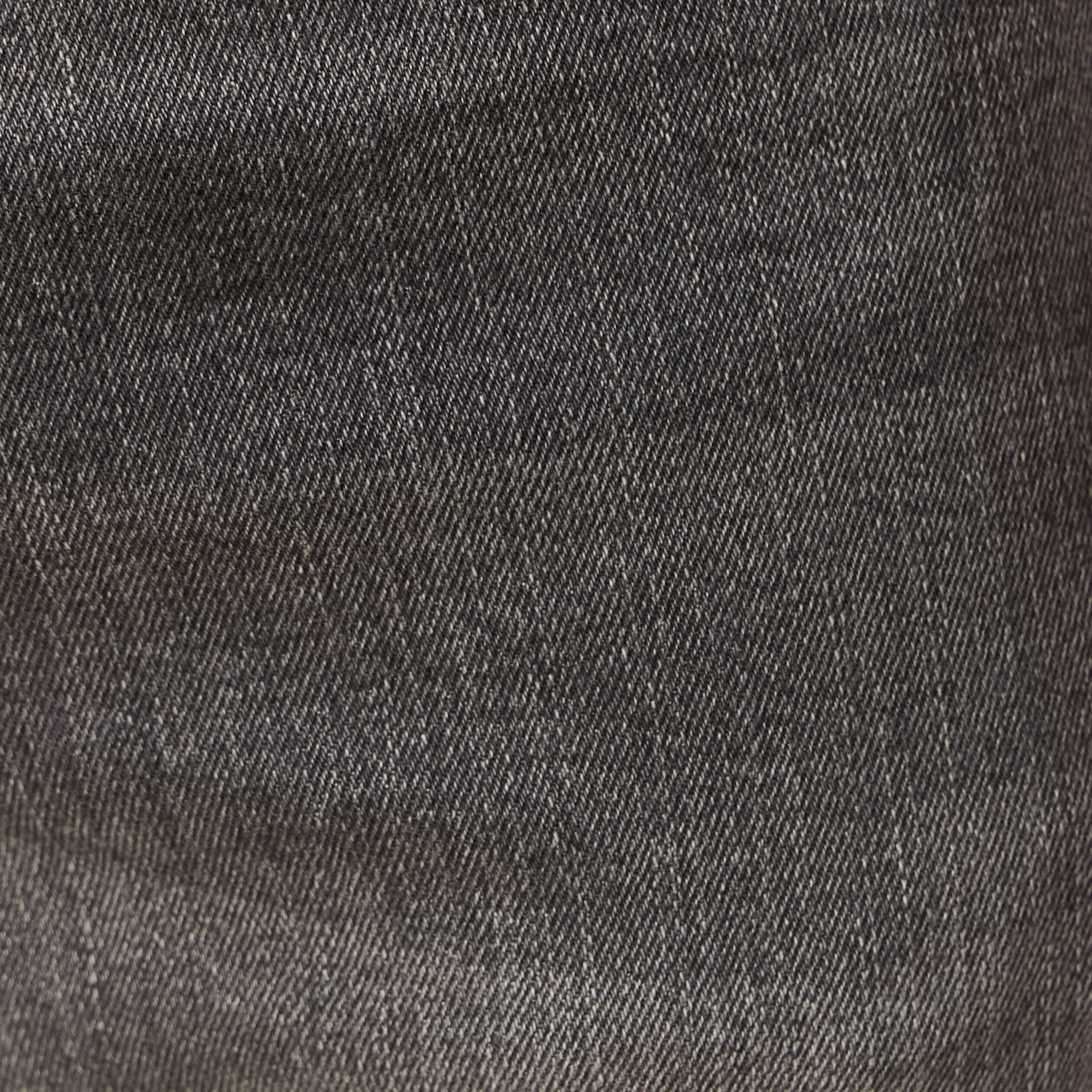Jeans straight 5 poches denim gris homme