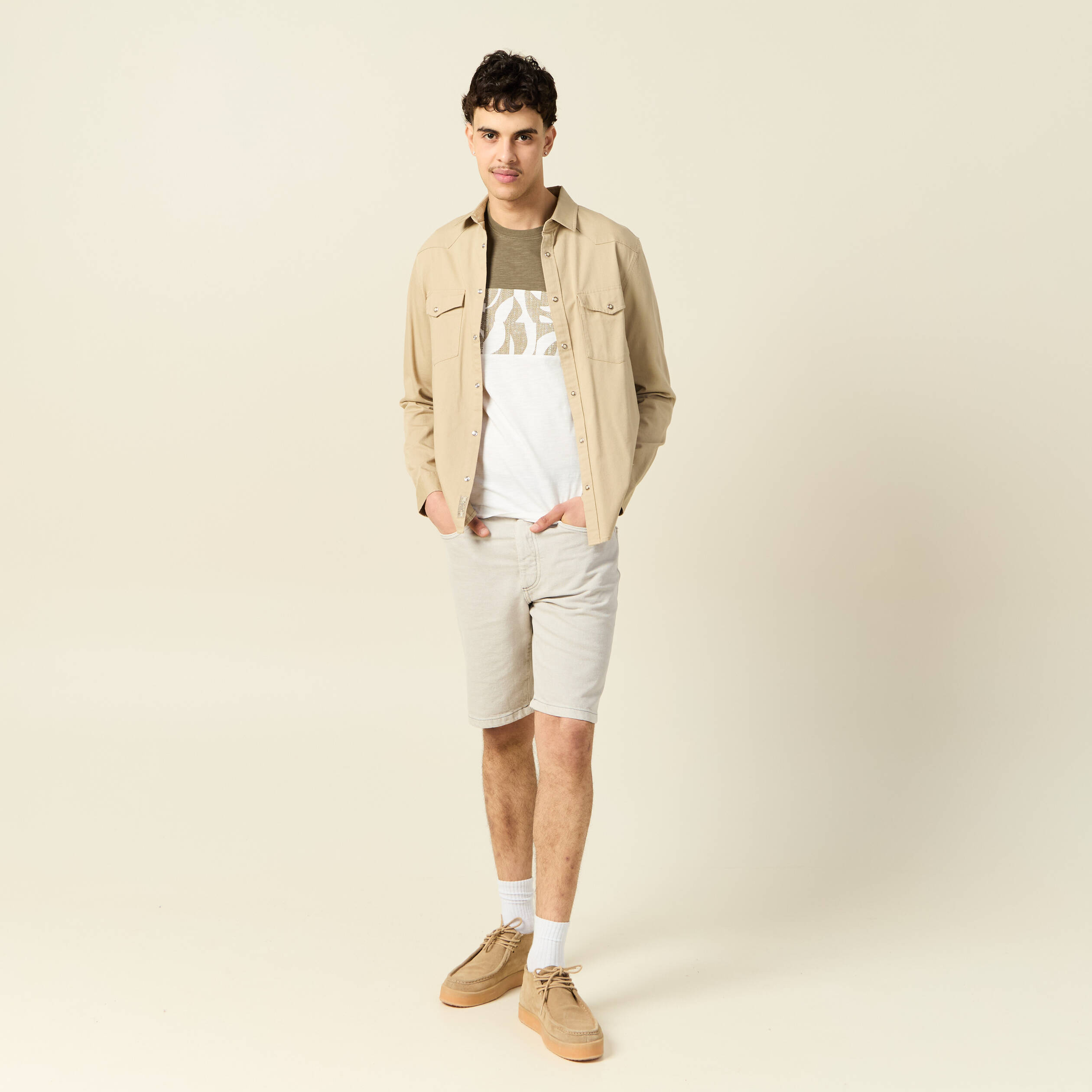 t shirt manches courtes vert kaki homme T-shirt manches courtes vert kaki homme