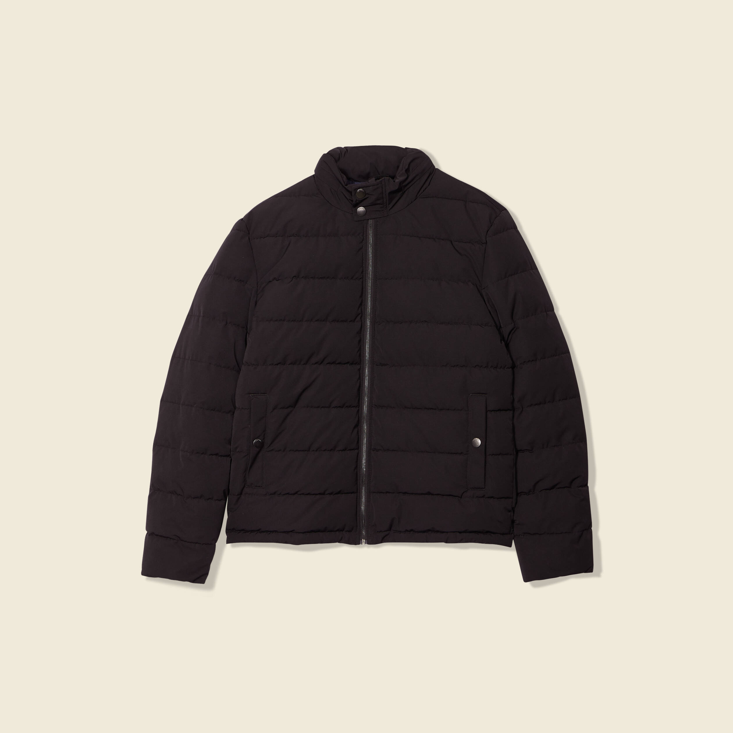 doudoune a capuche cachee noir homme Doudoune à capuche cachée noir homme