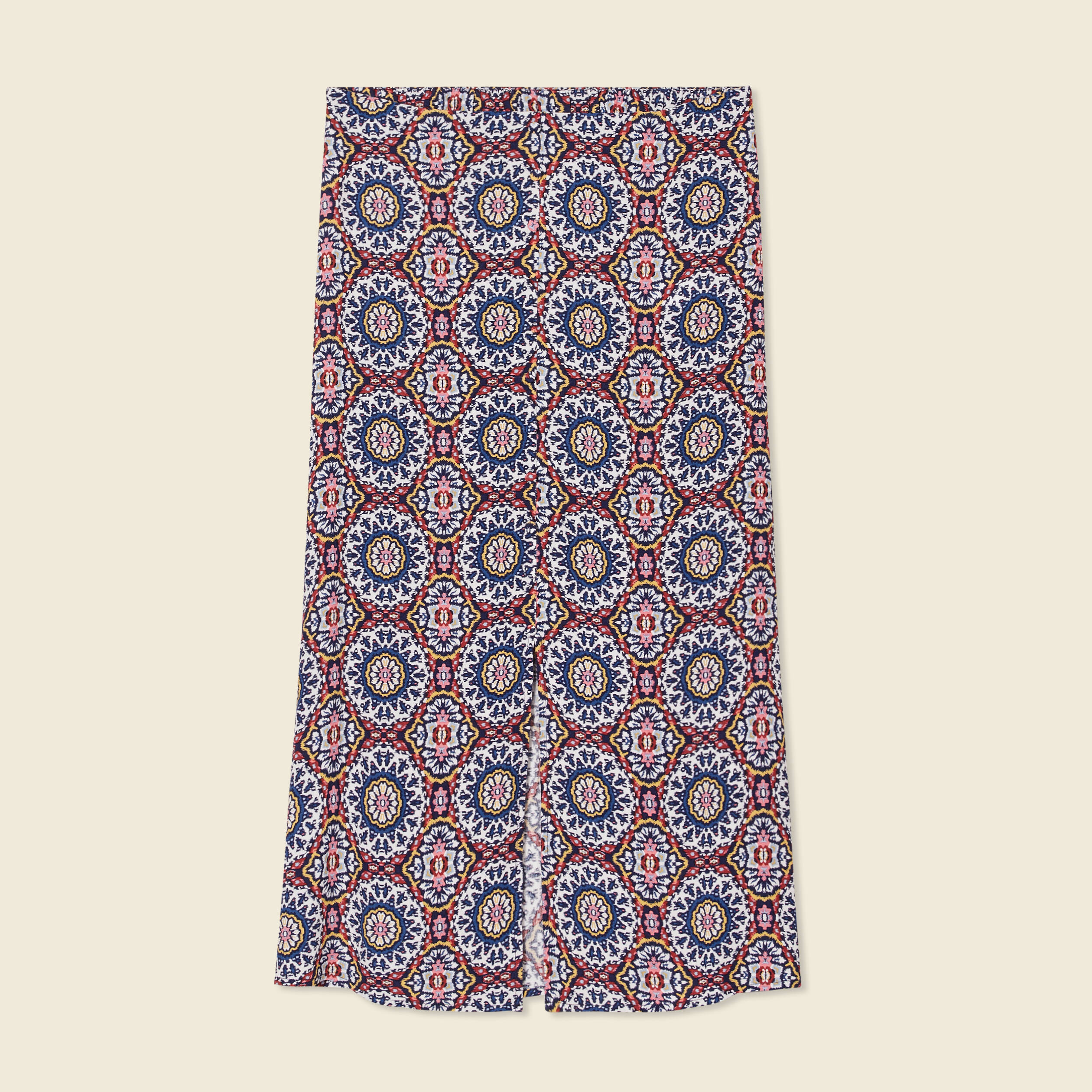 jupe midi droite fendue bleu marine femme Jupe midi droite fendue bleu marine femme