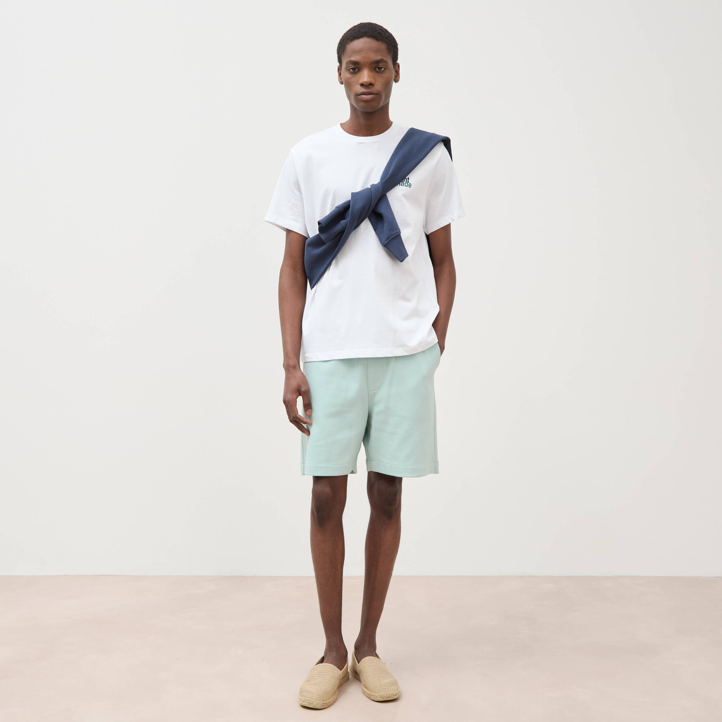 T-shirt en coton ecru homme