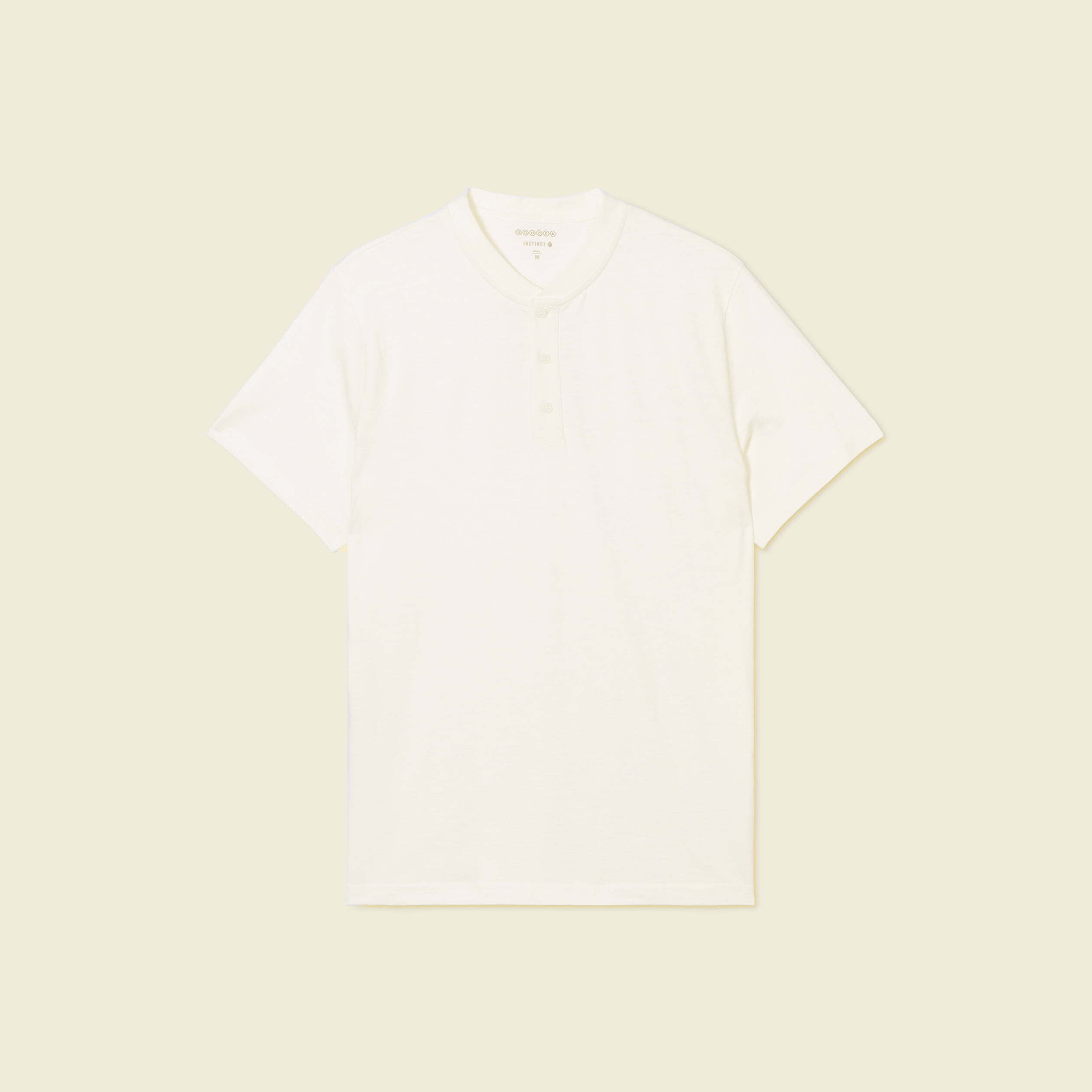 T-shirt en coton manches courtes ecru homme