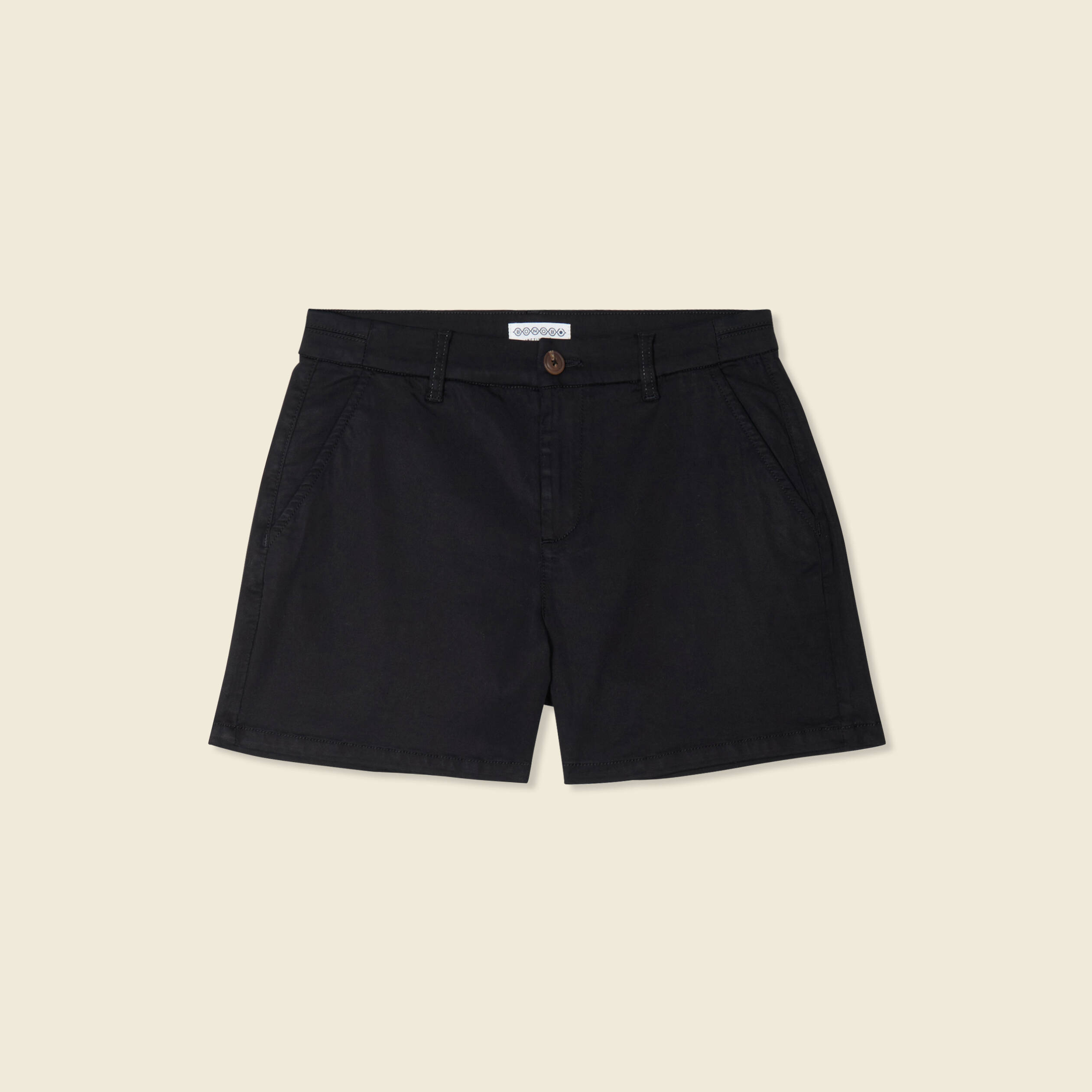 short chino eco responsable noir femme Short chino éco-responsable noir femme