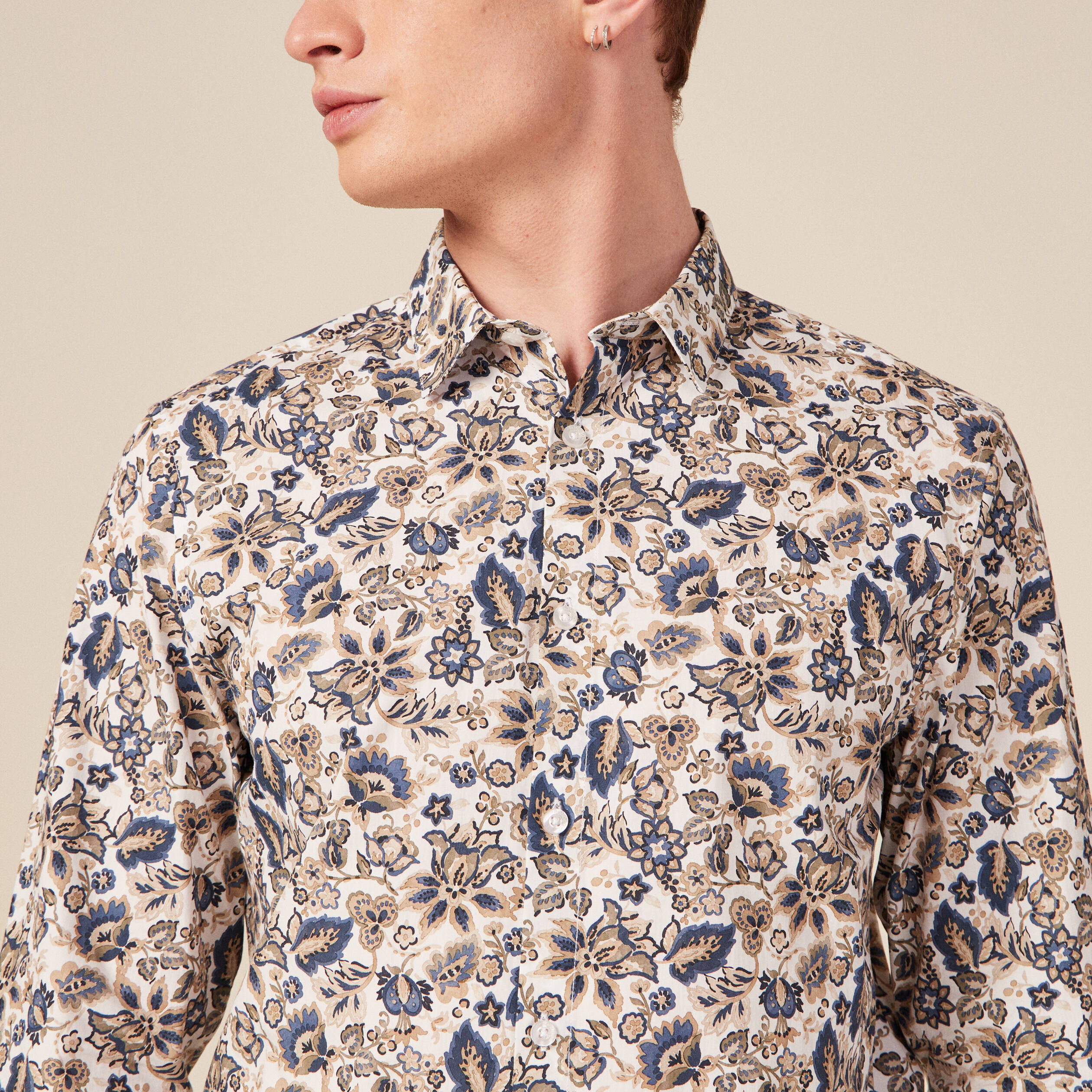 chemise a manches longues blanc homme Chemise à manches longues blanc homme