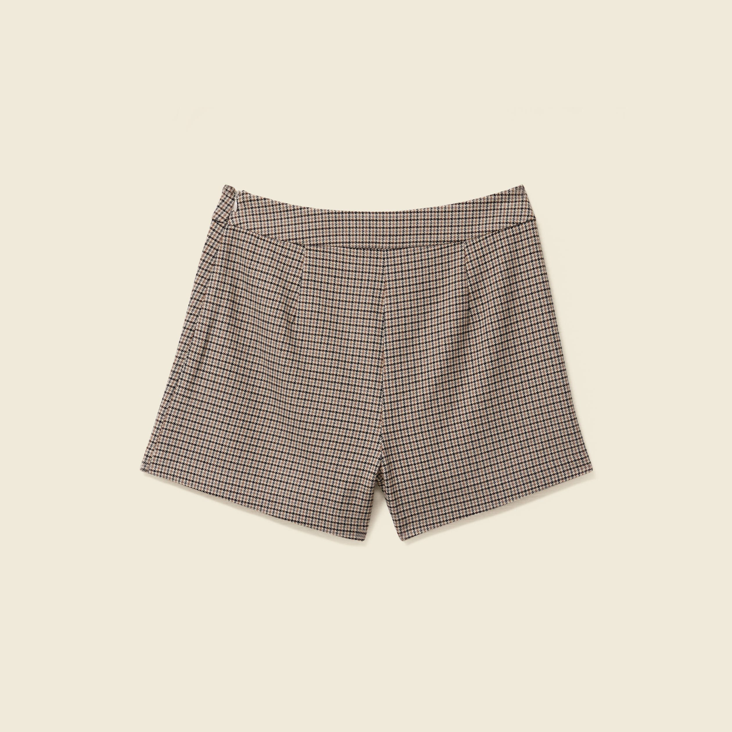 Jupe-short fluide avec doublure noir femme