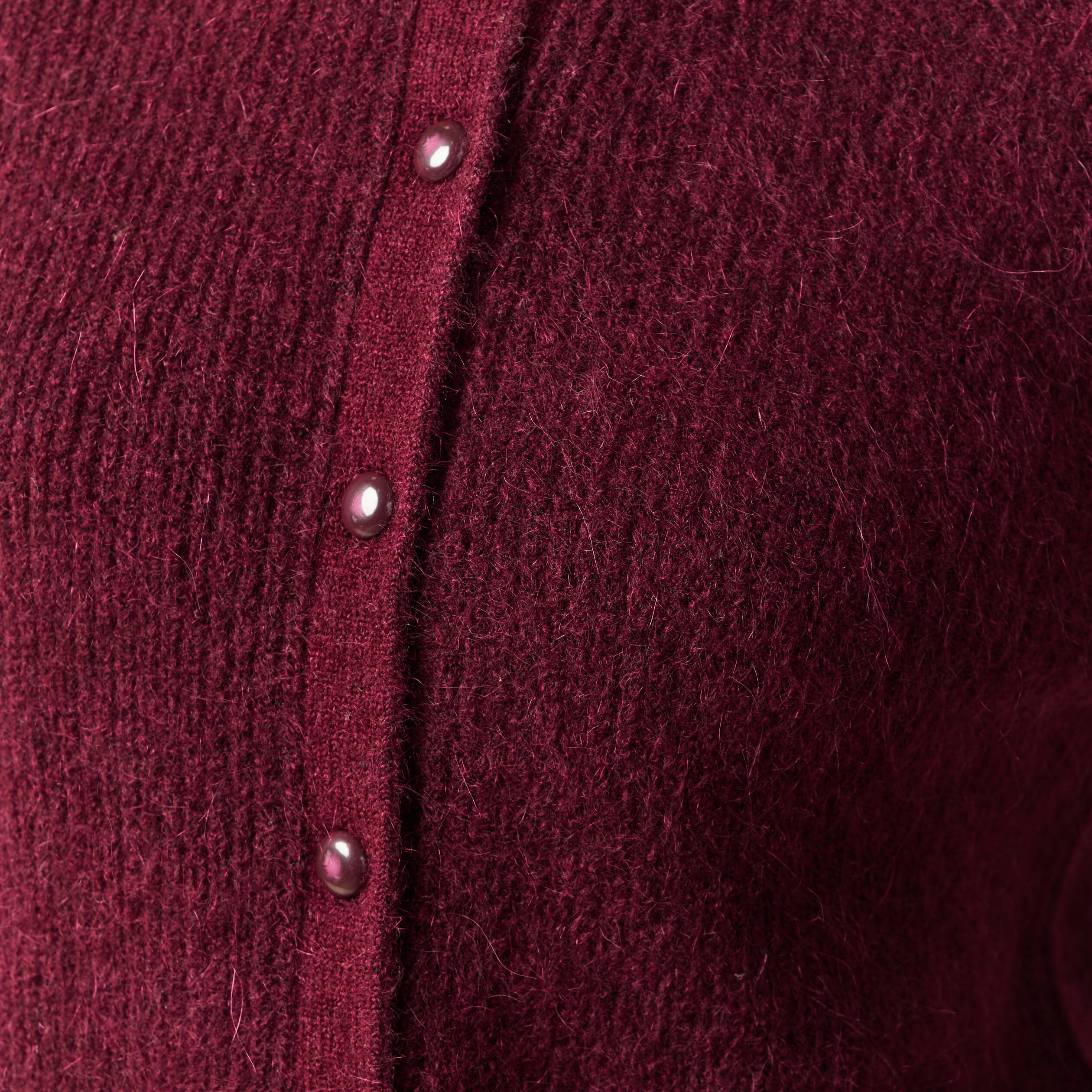 Gilet manches longues bordeaux femme
