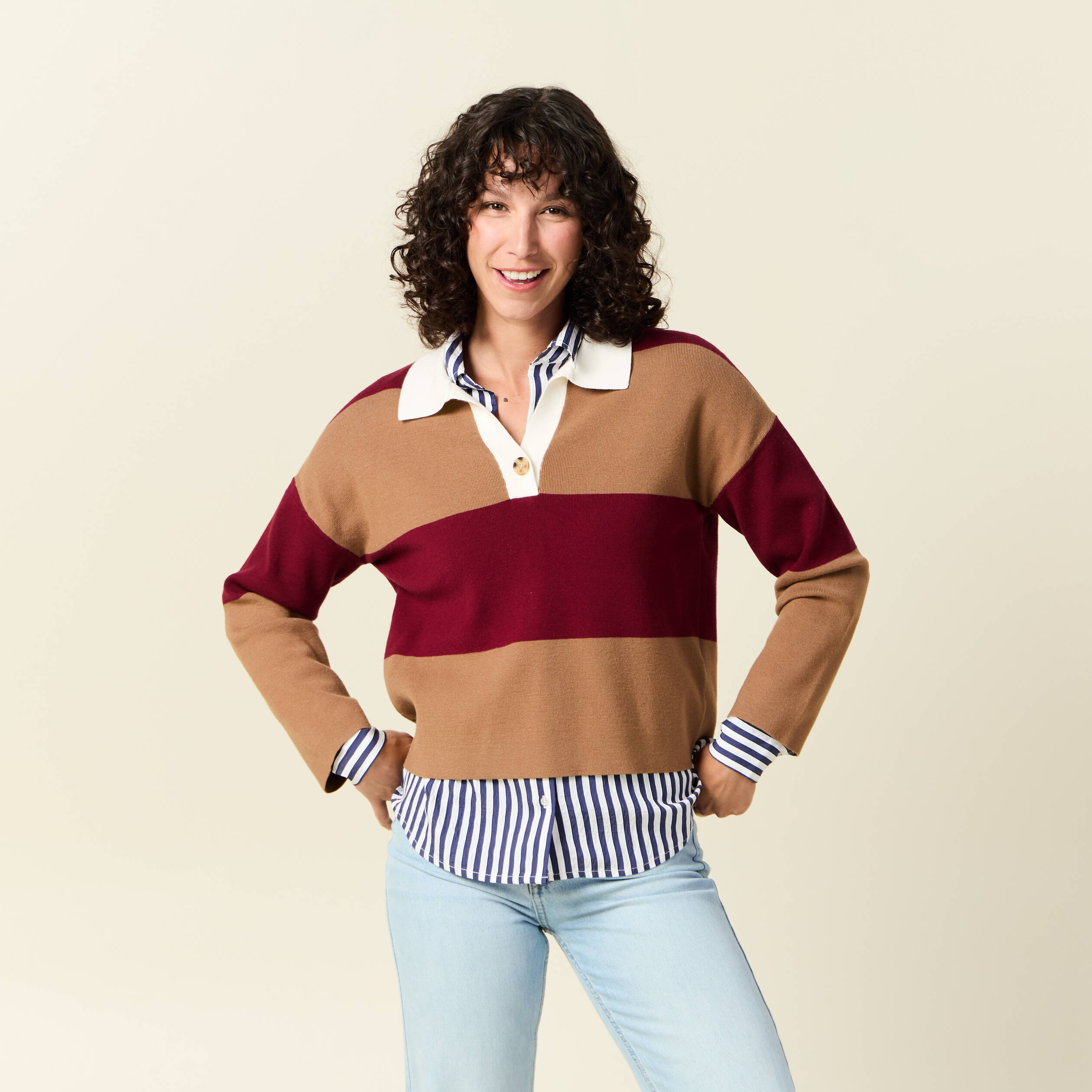 Pull de Noël Femme Générique - Rouge - Manches Longues - Col Rond