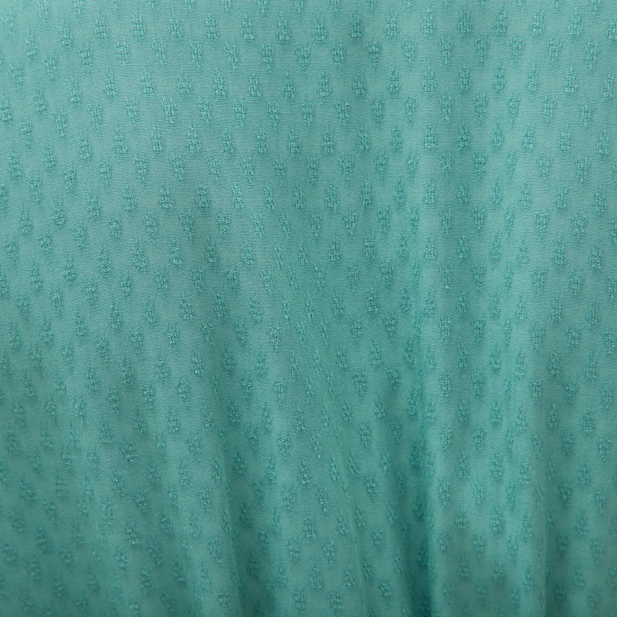 Robe manches longues col v vert femme