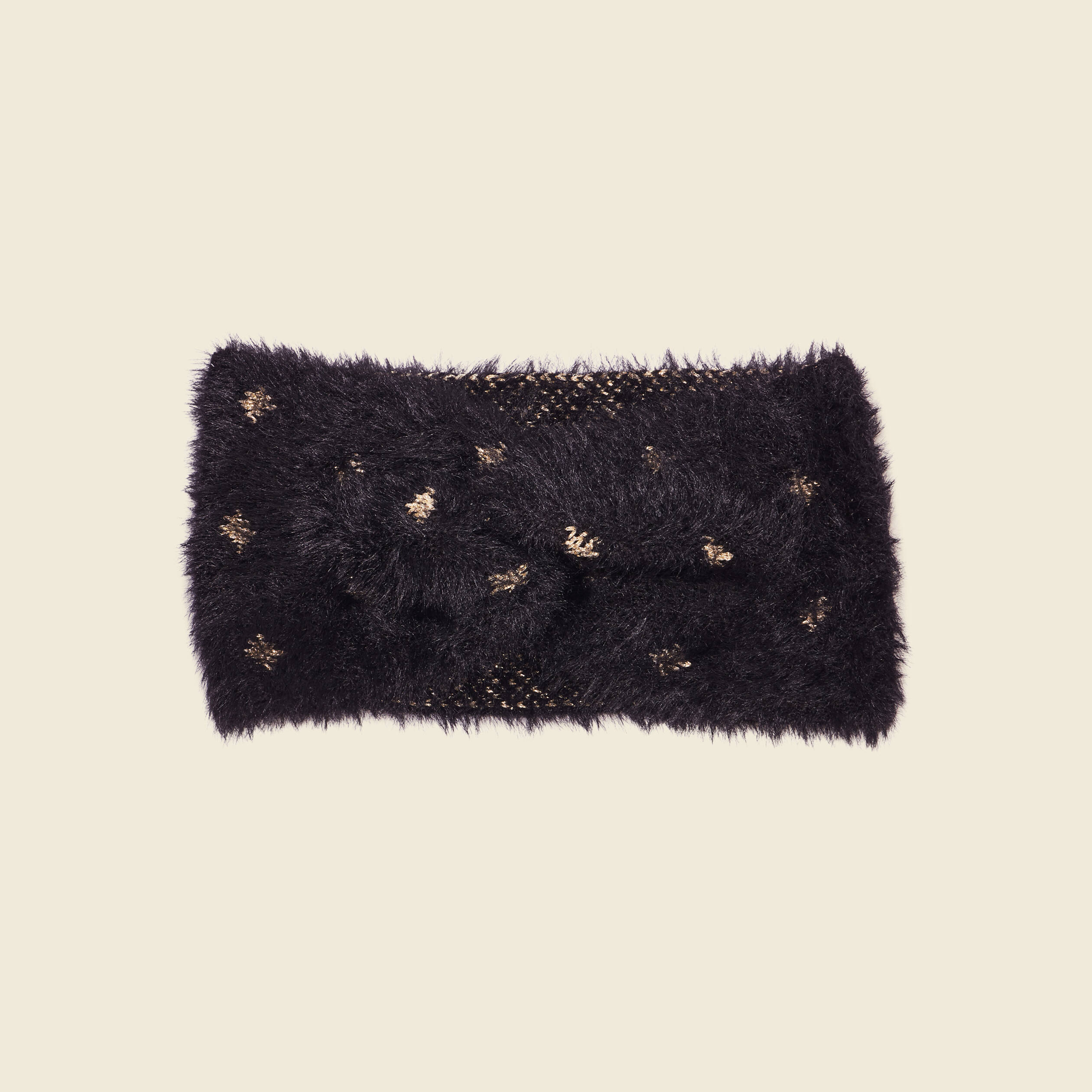 Bandeau fils métallisés noir femme