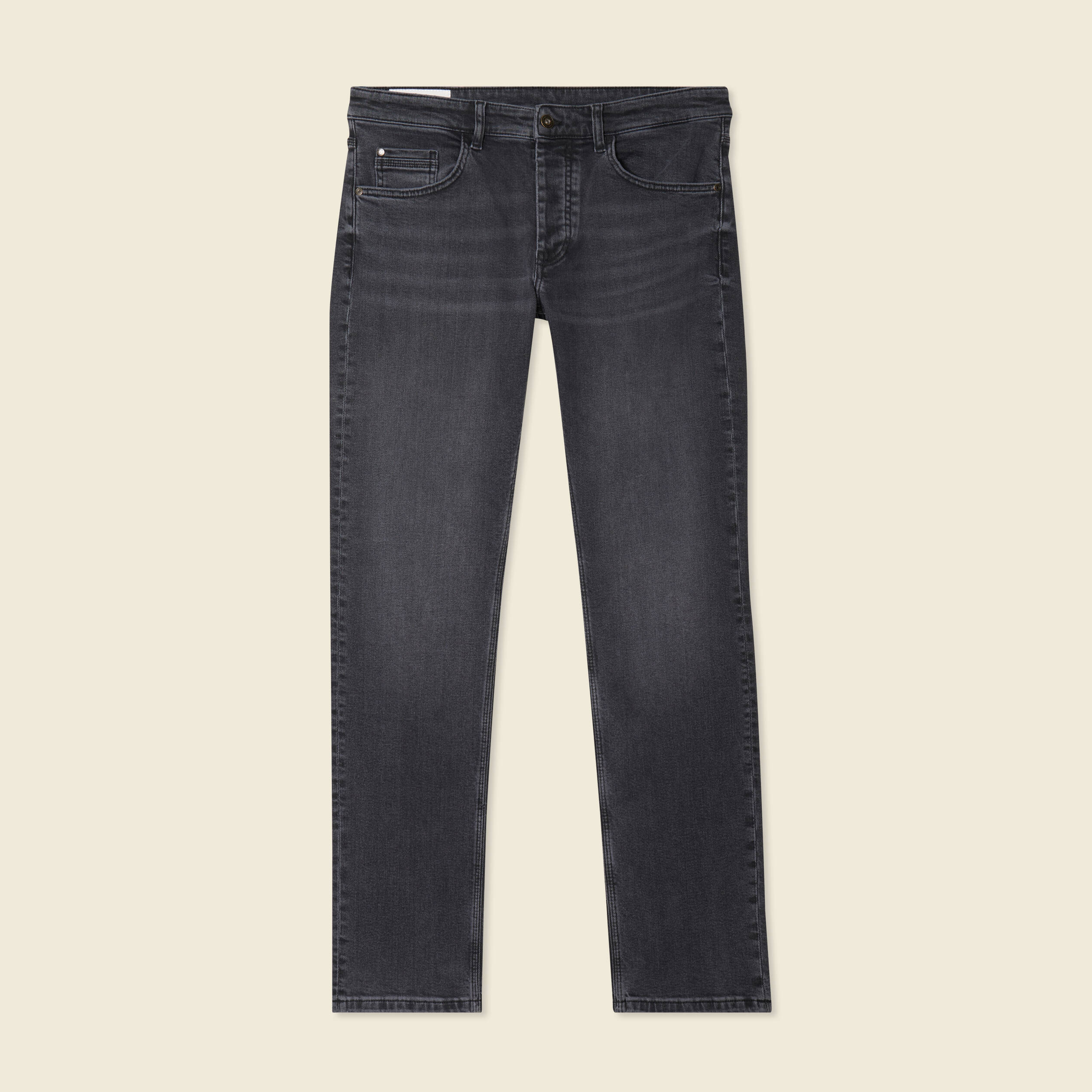 jeans straight 5 poches denim gris homme Jeans straight 5 poches denim gris homme