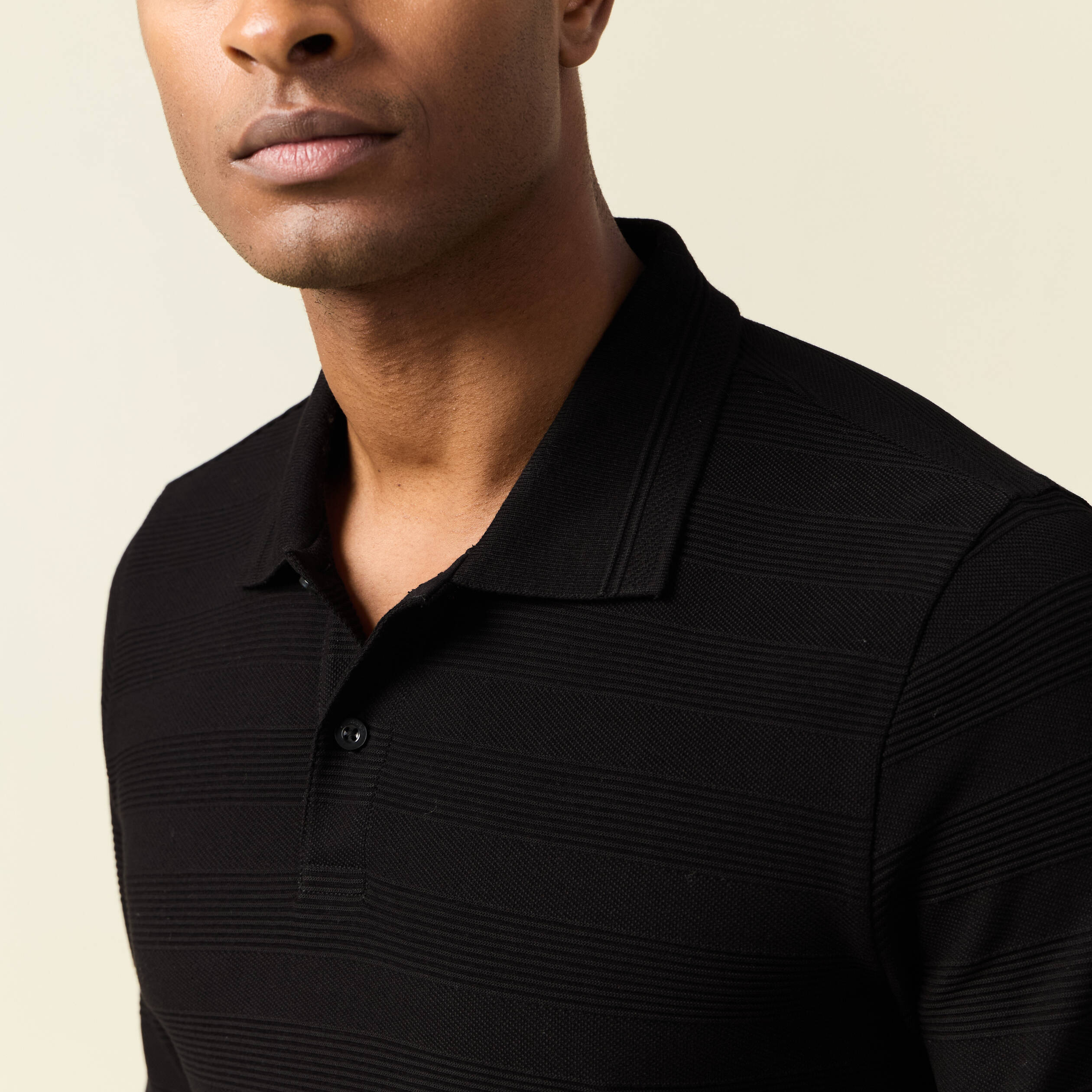 polo manches longues noir homme Polo manches longues noir homme