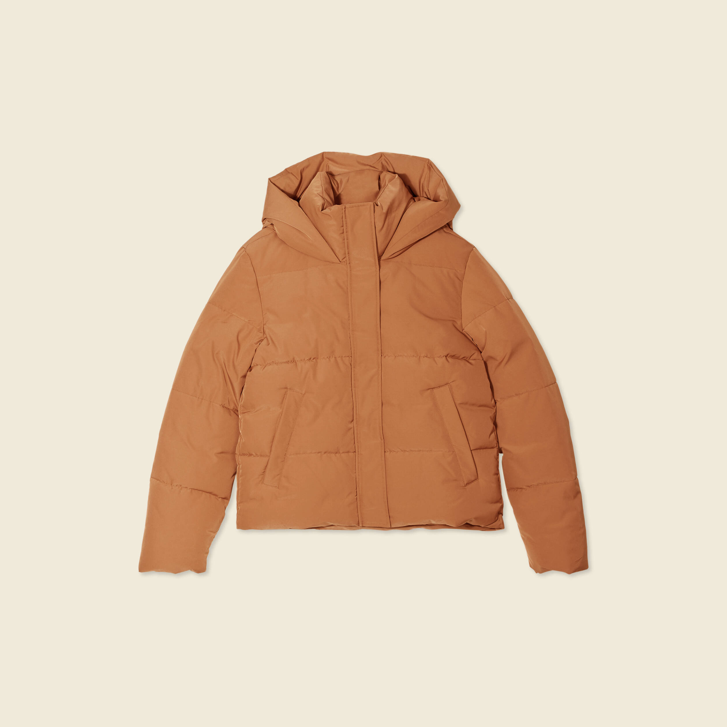 doudoune a capuche marron clair femme Doudoune à capuche marron clair femme