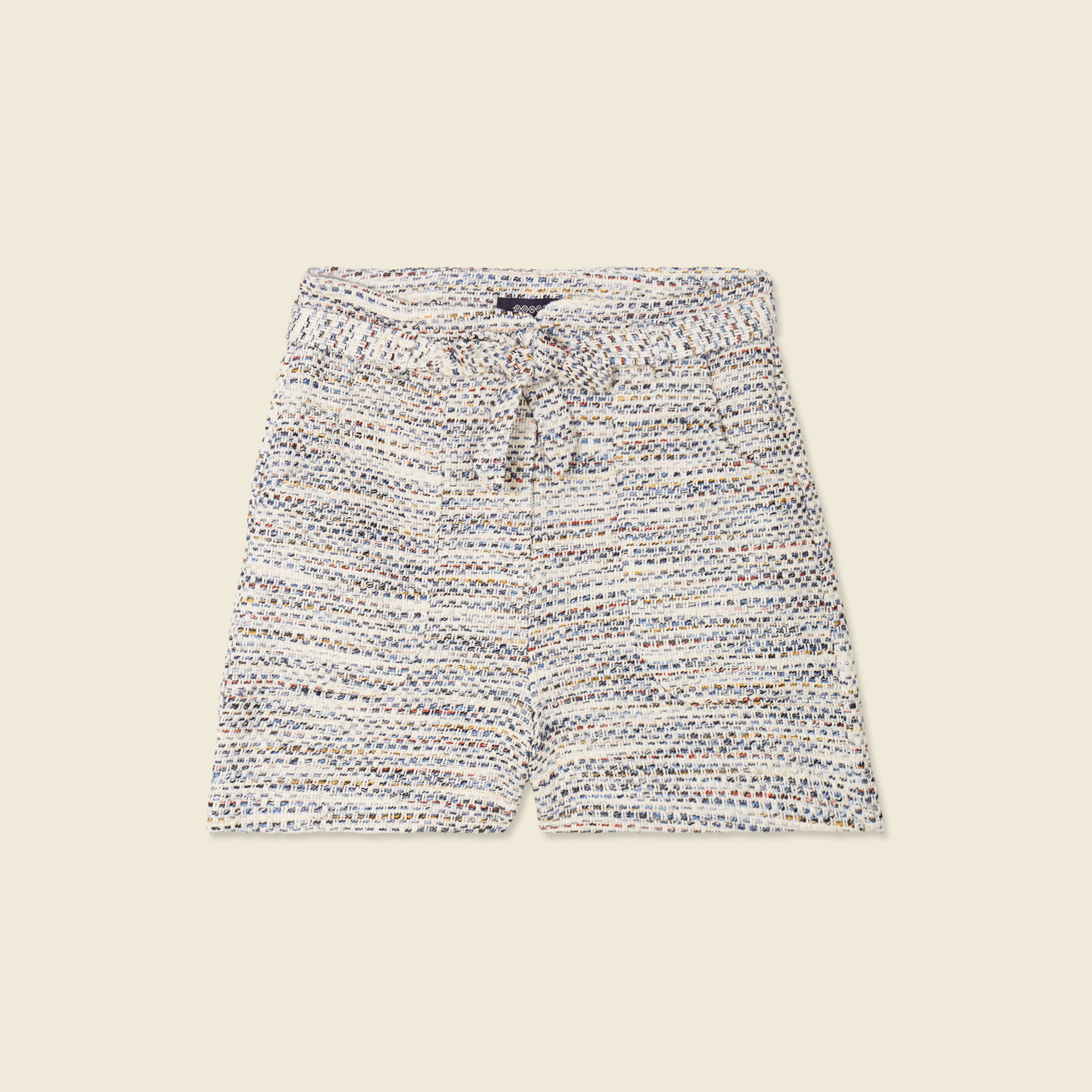 short ajuste taille haute creme femme Short ajusté taille haute creme femme