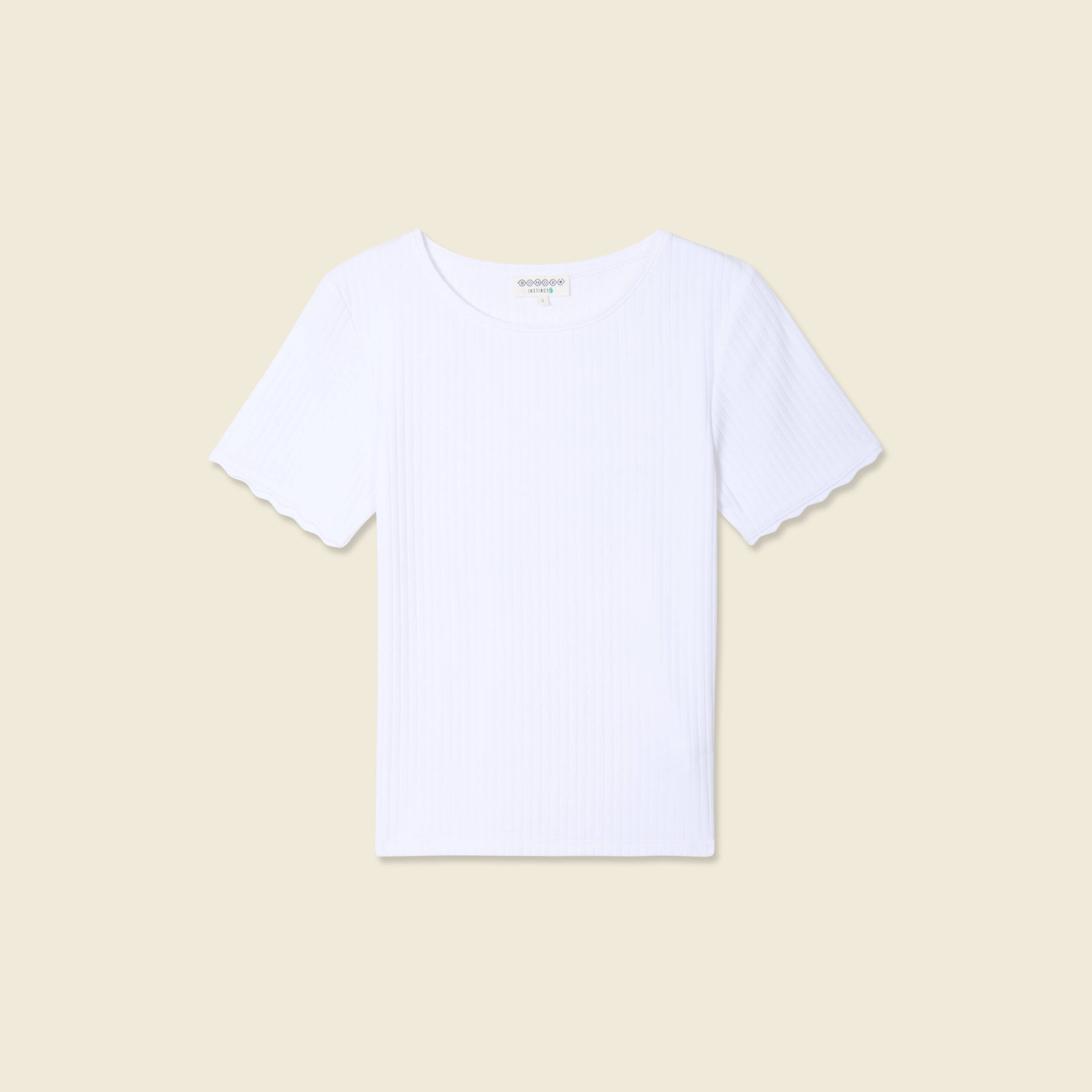 TrendiMax T-shirt Côtelé Femme Col V – Coupe Ajustée Slim Fit – Basique Été Confortable – Manches Courtes Stretch