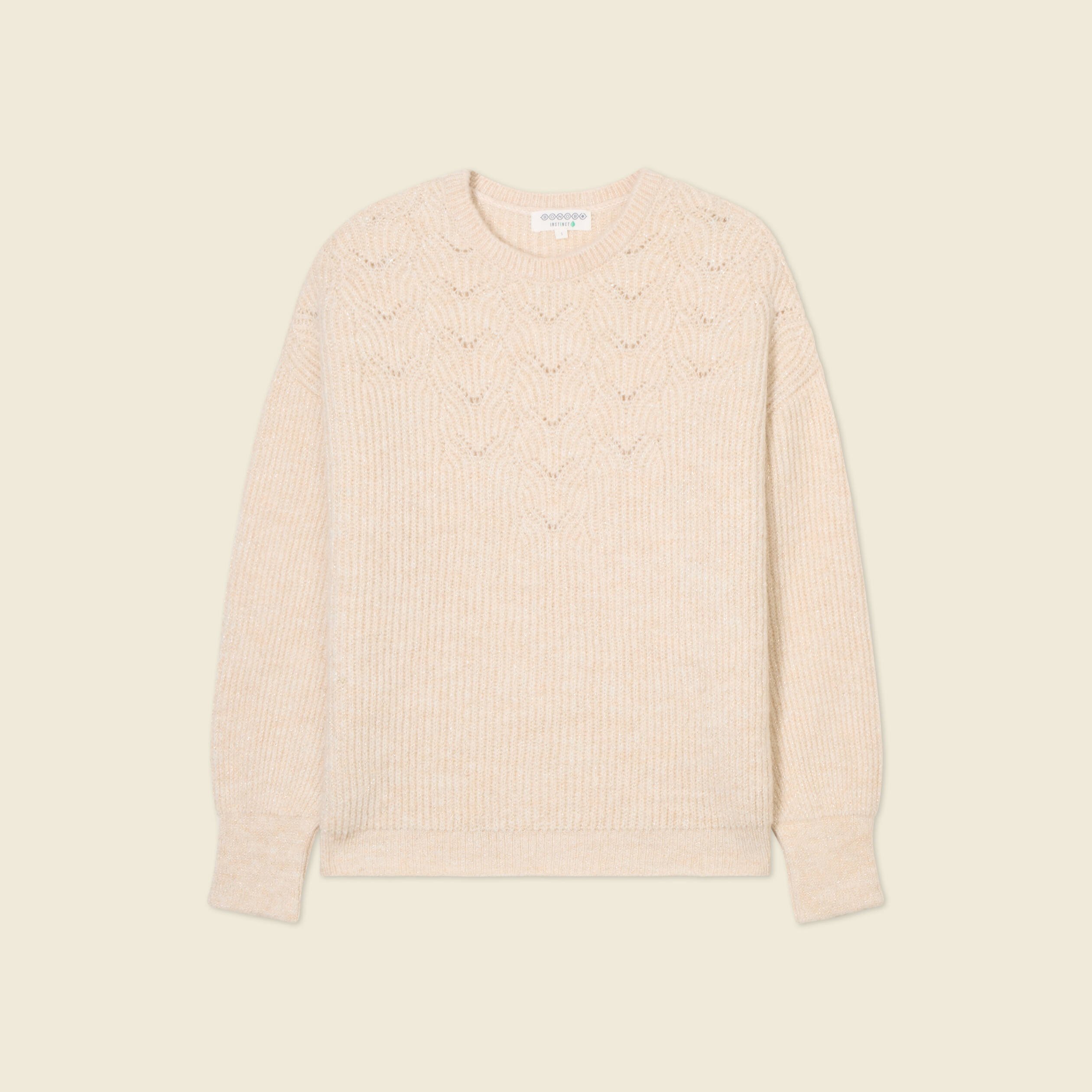 pull manches longues creme femme Pull manches longues creme femme