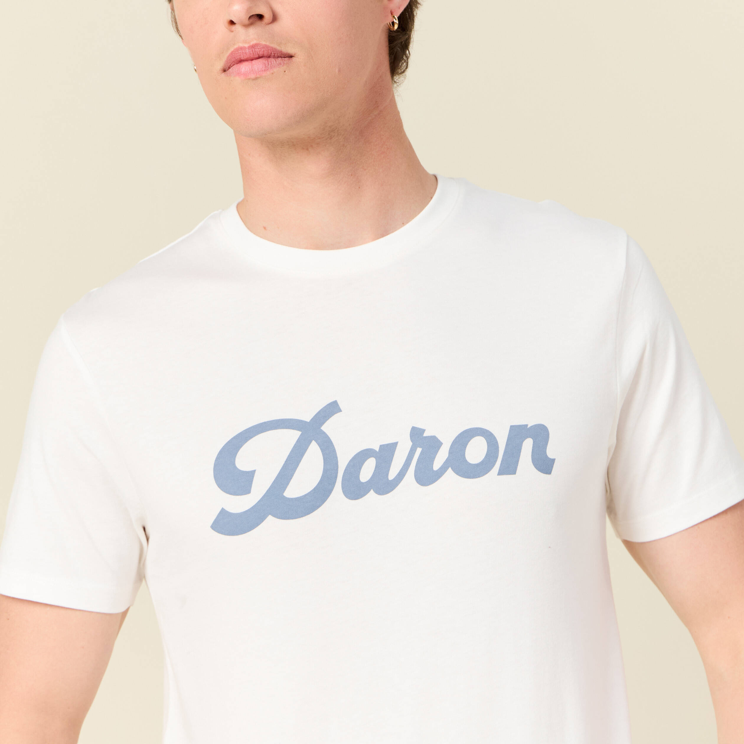 t shirt manches courtes ecru homme T-shirt manches courtes ecru homme