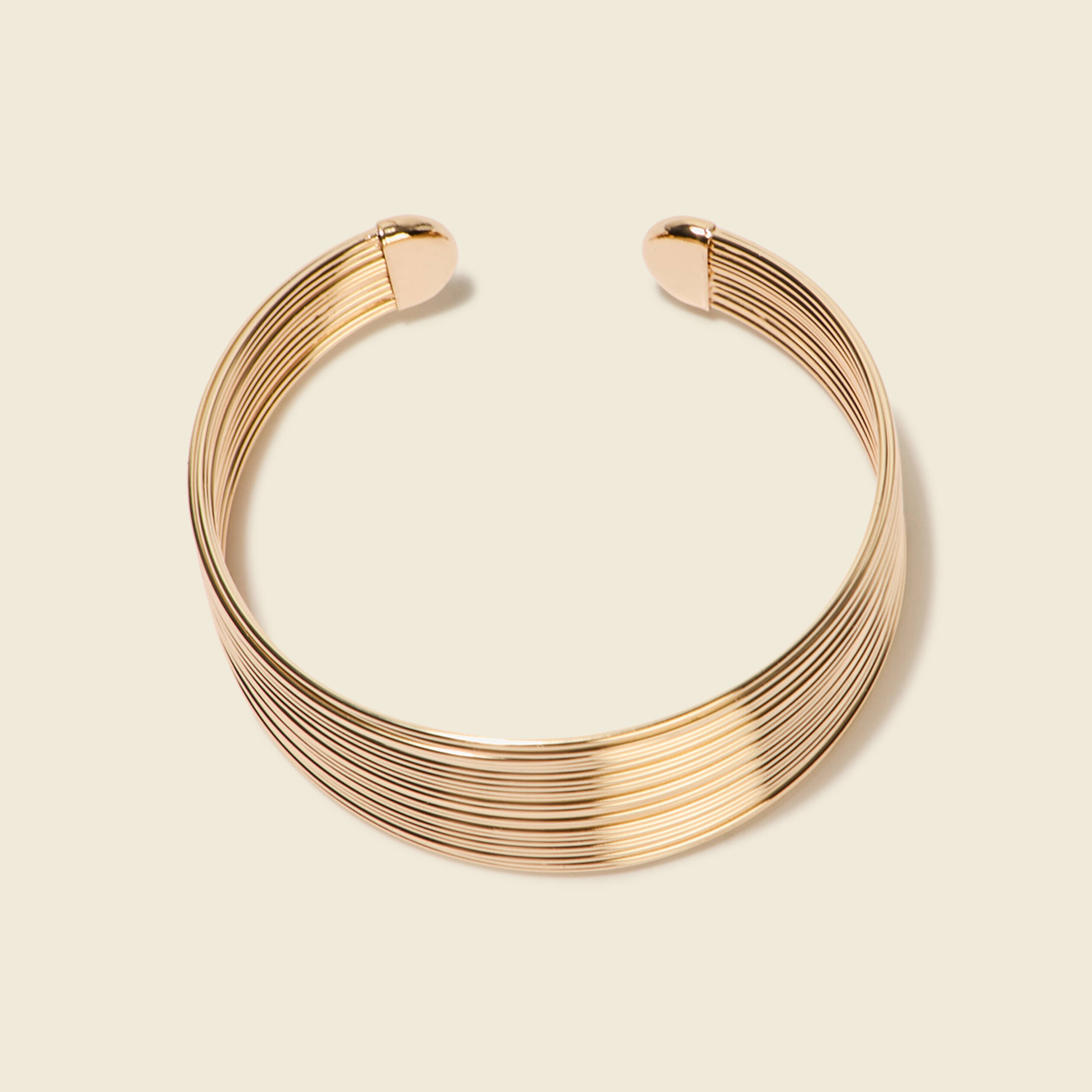 Bracelet large couleur or femme